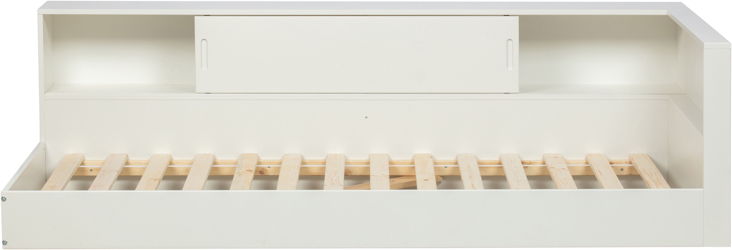 WOOOD Lit de rangement »Connect FSC®-Kiefernholz mit Schiebetür und Stauraum 213x118x60 cm« Facile à monter, dimension du matelas 90x200 cm, entretien facile