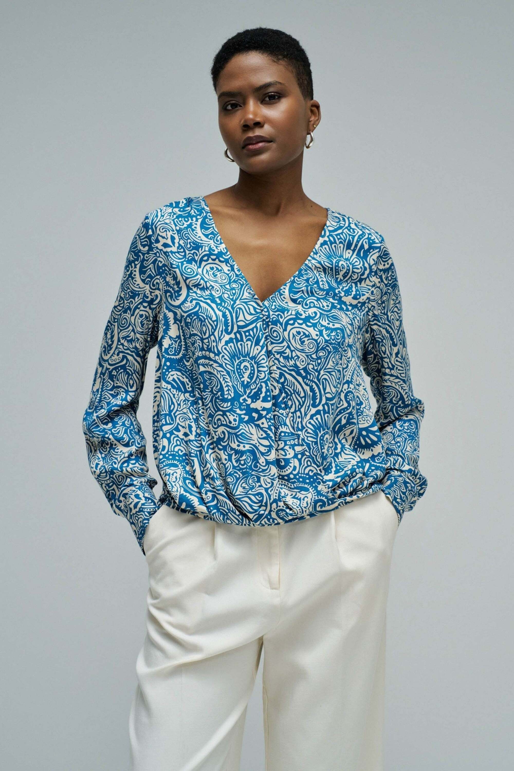 Salsa Blouse à manches longues »Salsa Jeans Langarmbluse Wrap Blouse«