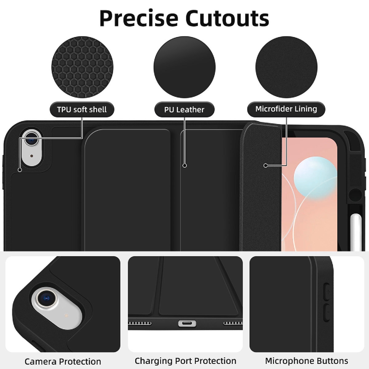 4smarts Tablet-Hülle »Folio Case Basic für Apple iPad Air 13 (M2, 2024)«, Backcover, Schutzhülle, Handyschutzhülle, Case, Schutzcase, stossfest