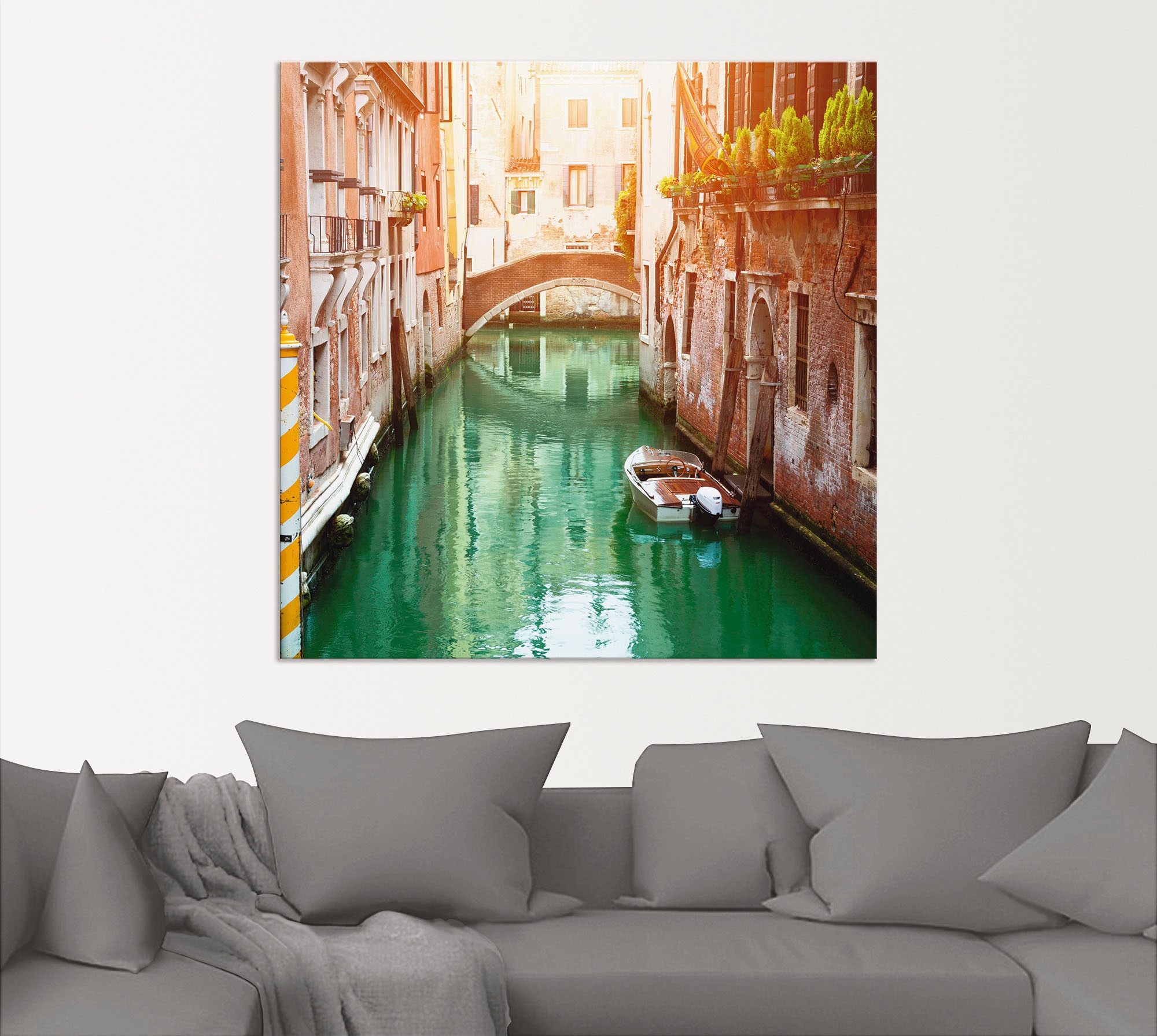 Artland Wandbild »Venedig Poster Canal«, Leinwandbild, Alubild, Grössen (1 Italien, oder als St.), kaufen bequem Wandaufkleber in versch