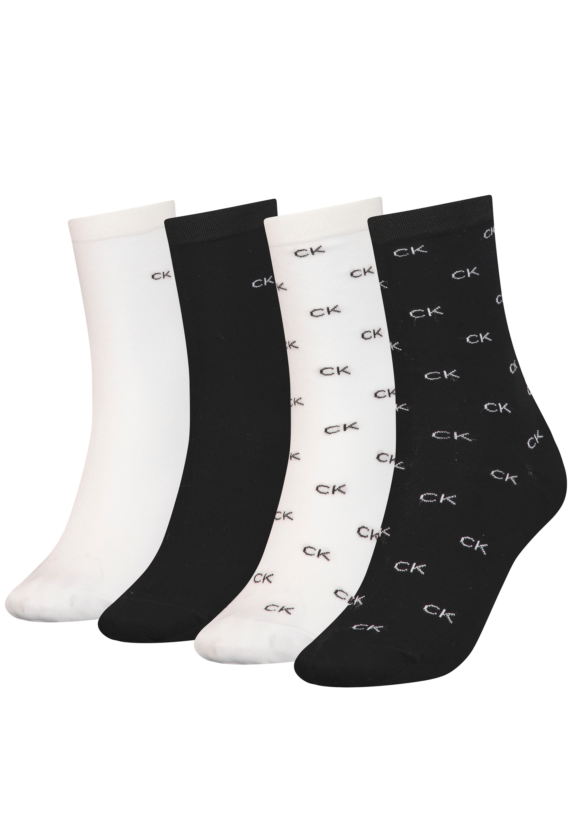WOMEN SOCK 4 Klein Acheter CK HOLIDAY Socken, 4P (Packung, AOP Paar), Calvin confortablement PACK