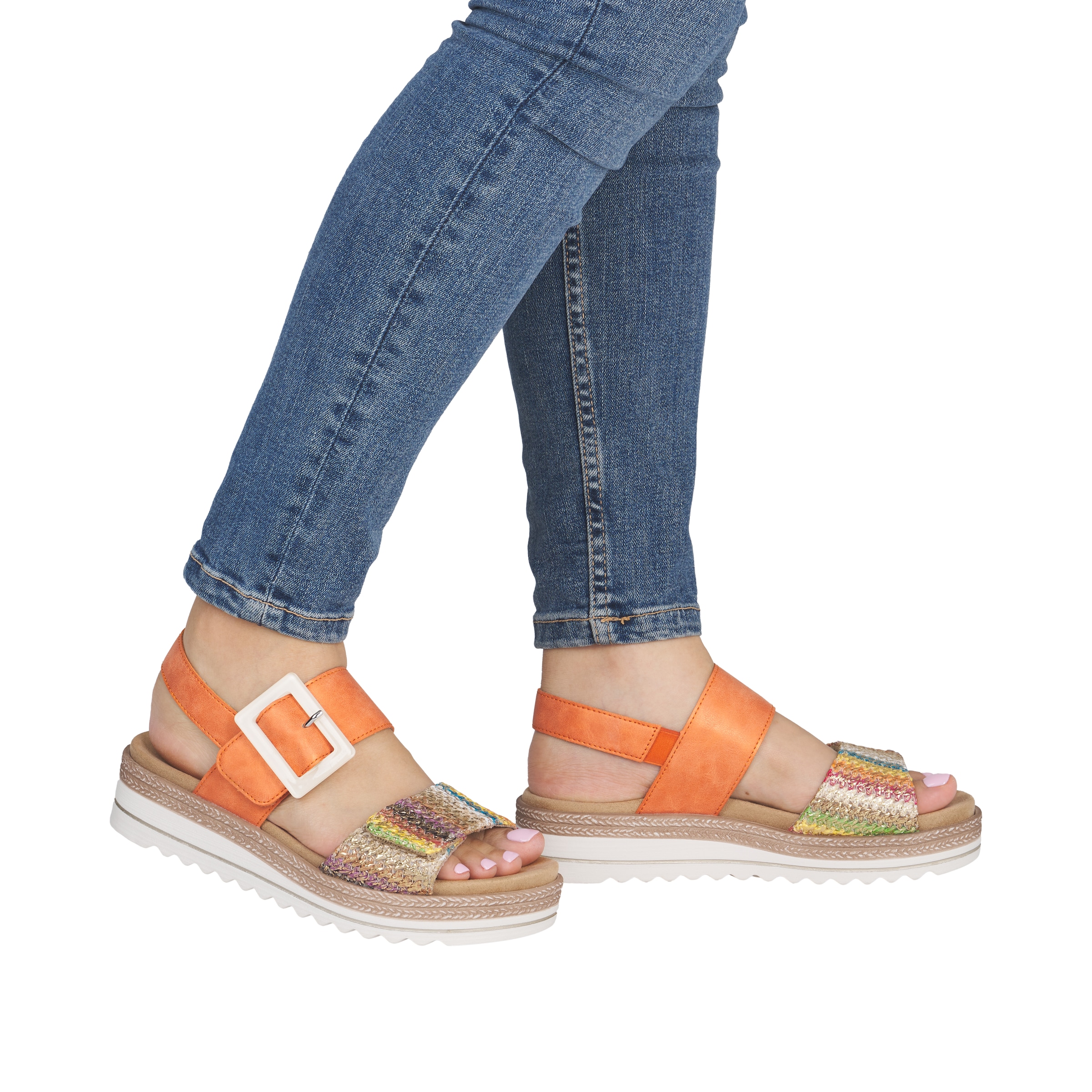 Remonte Sandale à plateforme  Sandalette, chaussure d'été, talon compensé, avec équipement Lite´n Soft