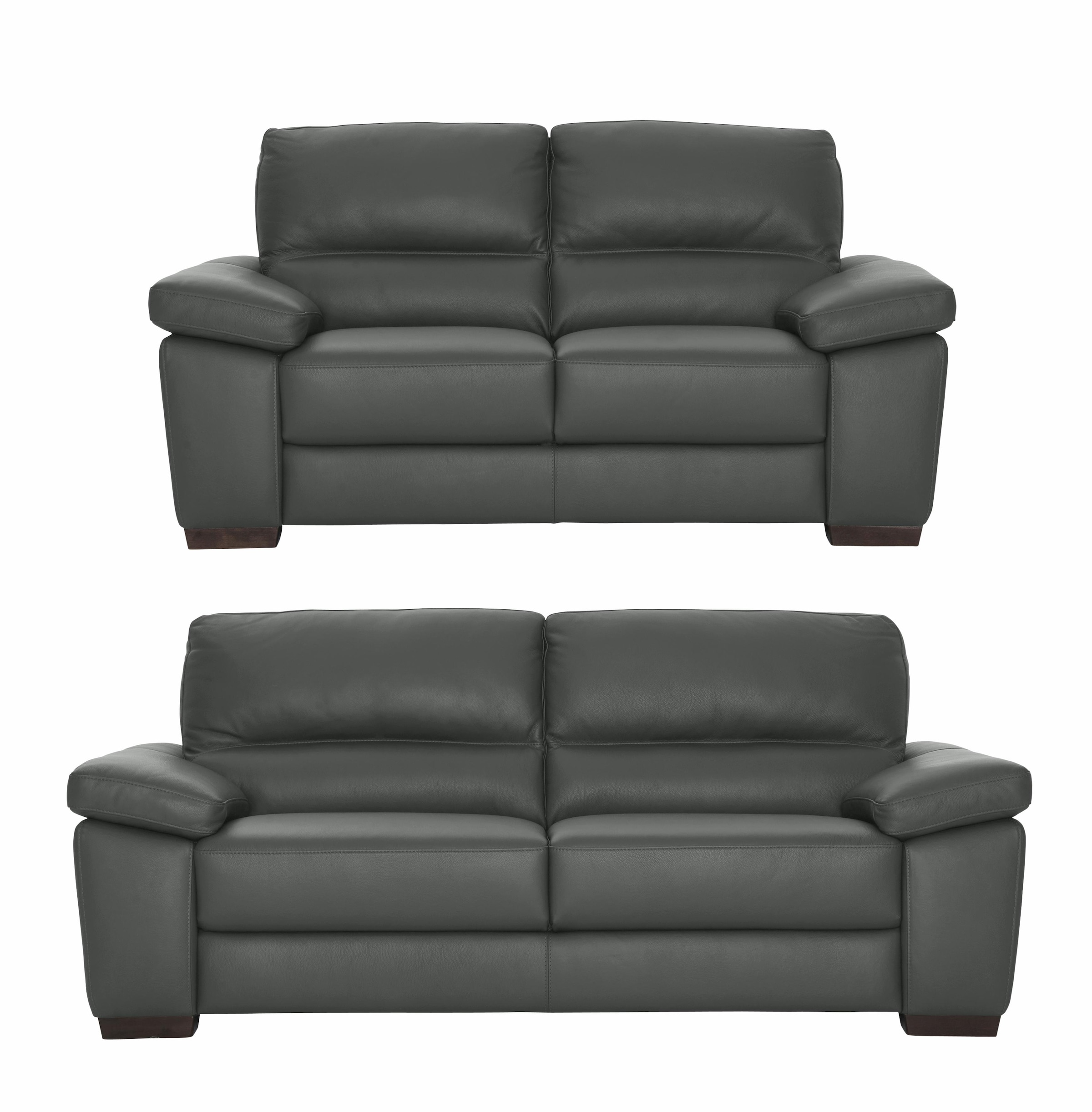 Calia Italia, CALIA ITALIA Polstergarnitur »Gaia, hochwertige Garnitur aus 2-Sitzer und 3-Sitzer, edles Design« Set, 2 Stk. tlg. Ledergarnitur, in 