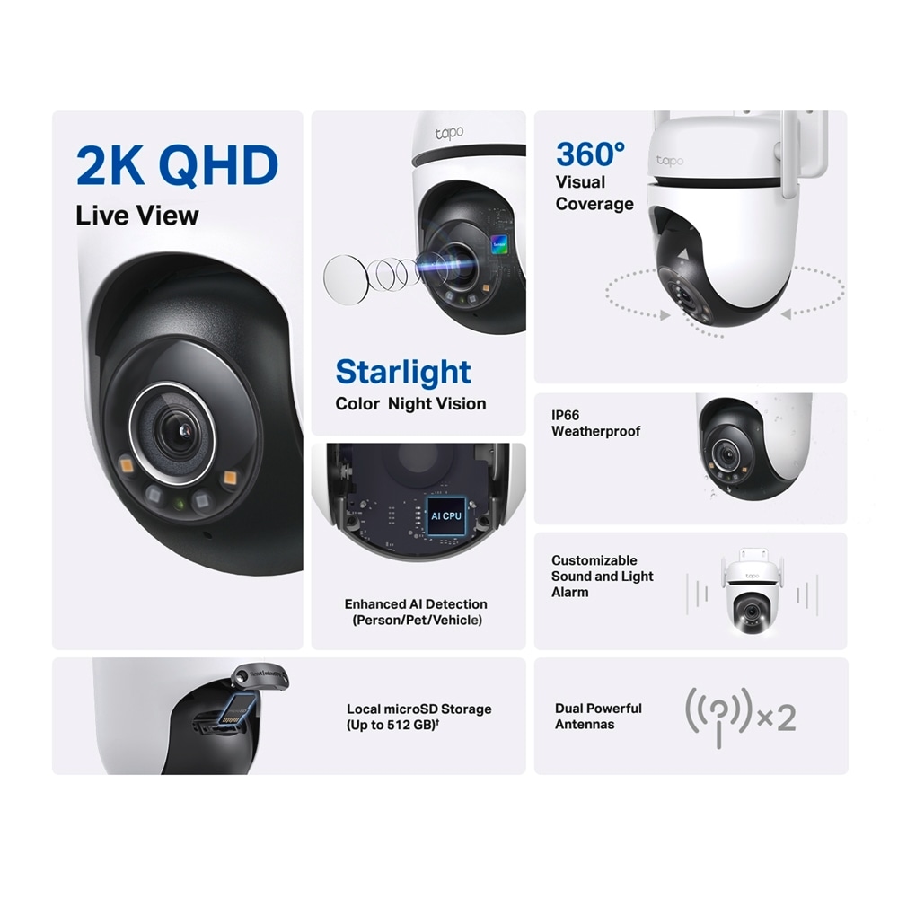 TP-Link Überwachungskamera »Tapo C520WS Outdoor Pan/Tilt Security IP«, Aussenbereich