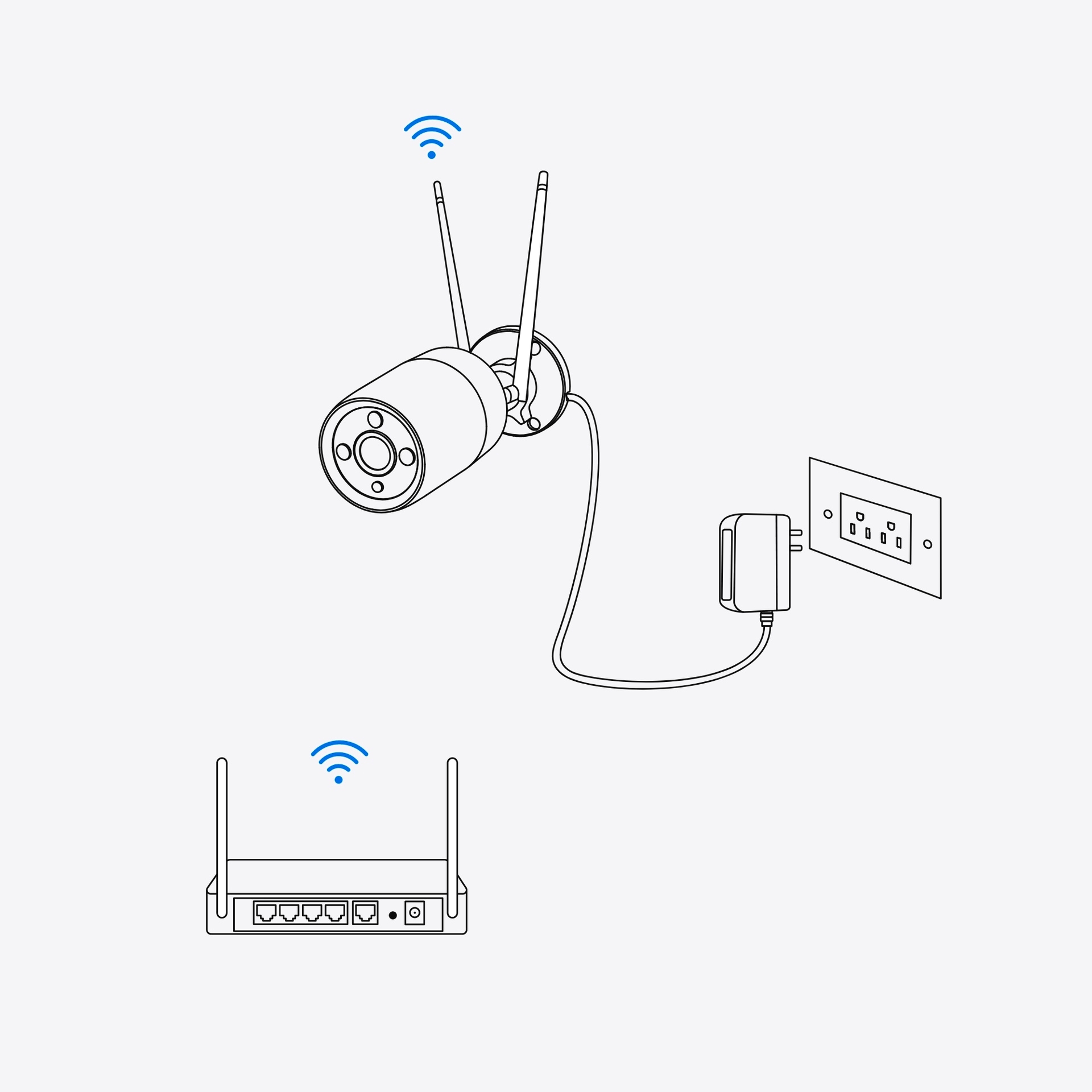 Reolink Überwachungskamera »E Series E340 - 5MP Indoor Wi-Fi Kamera«, Innenbereich, Pan & Tilt, 3X optischer Zoom, Personen-/Tiererkennung, Auto Tracking