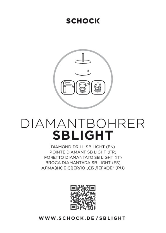 Schock Fräsbohrer "Diamantbohrer SB Light" Ø 35mm, für Lochbohrungen bei Quarzkompositspülen