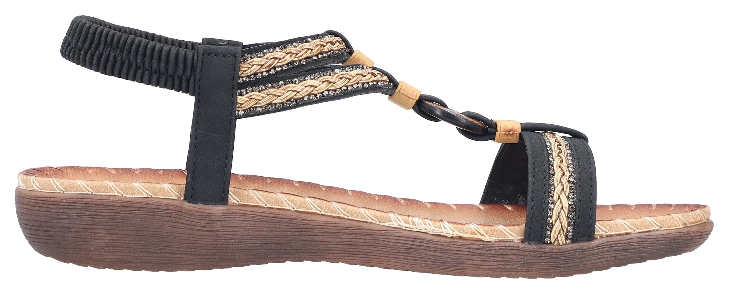 Rieker Sandale  chaussure d’été, chaussure de vacances, sandale à enfiler avec élastique