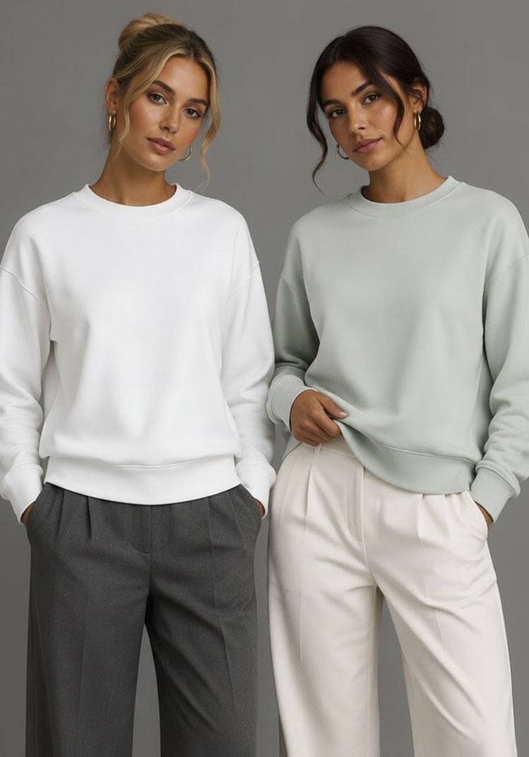 Image of Flashlights Sweatshirt, im Basic-Stil, Langarm, Rundhalsausschnitt, mit Rippbündchen