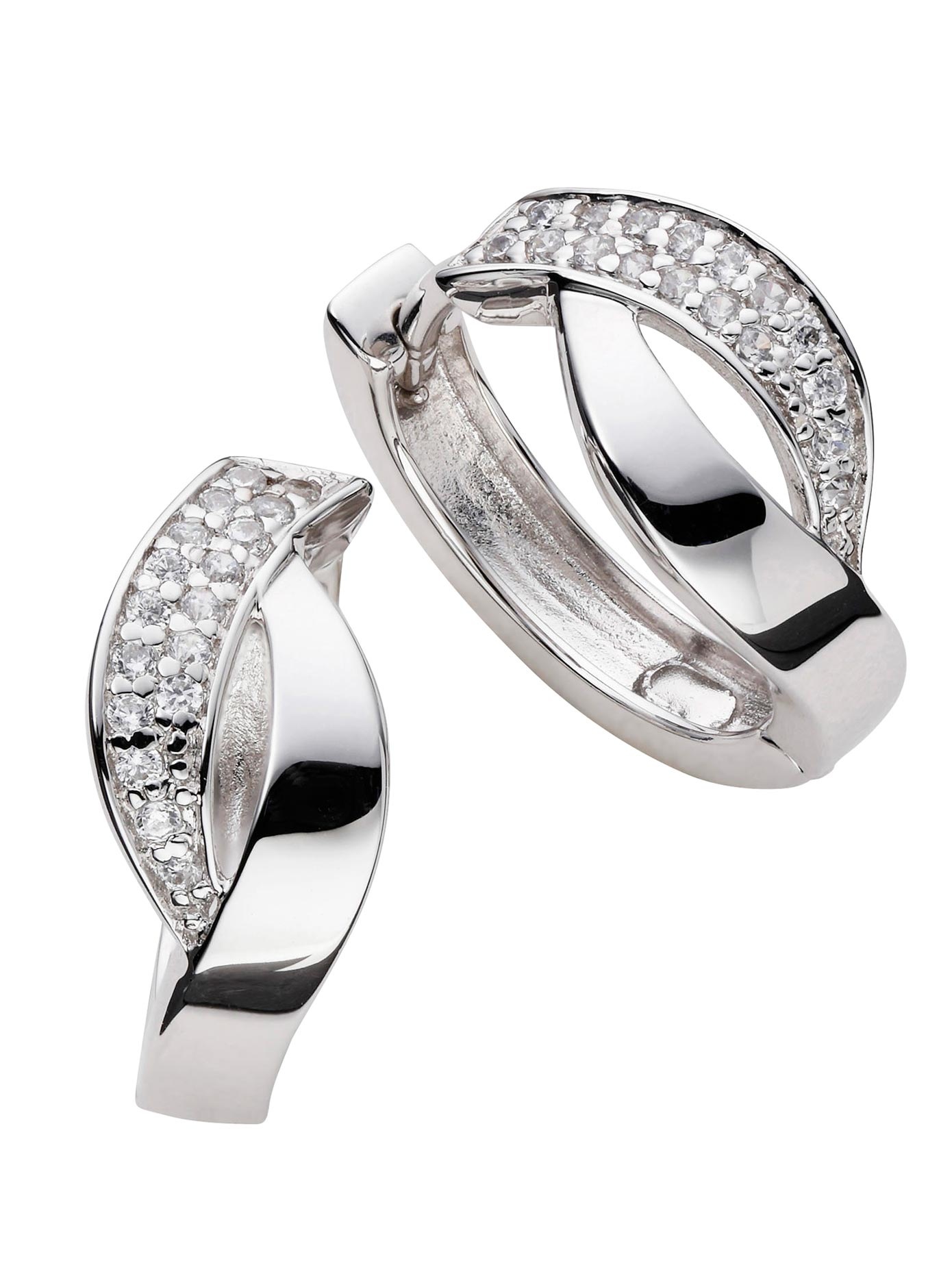 Creolen mit unzähligen, funkelnden Zirkonia