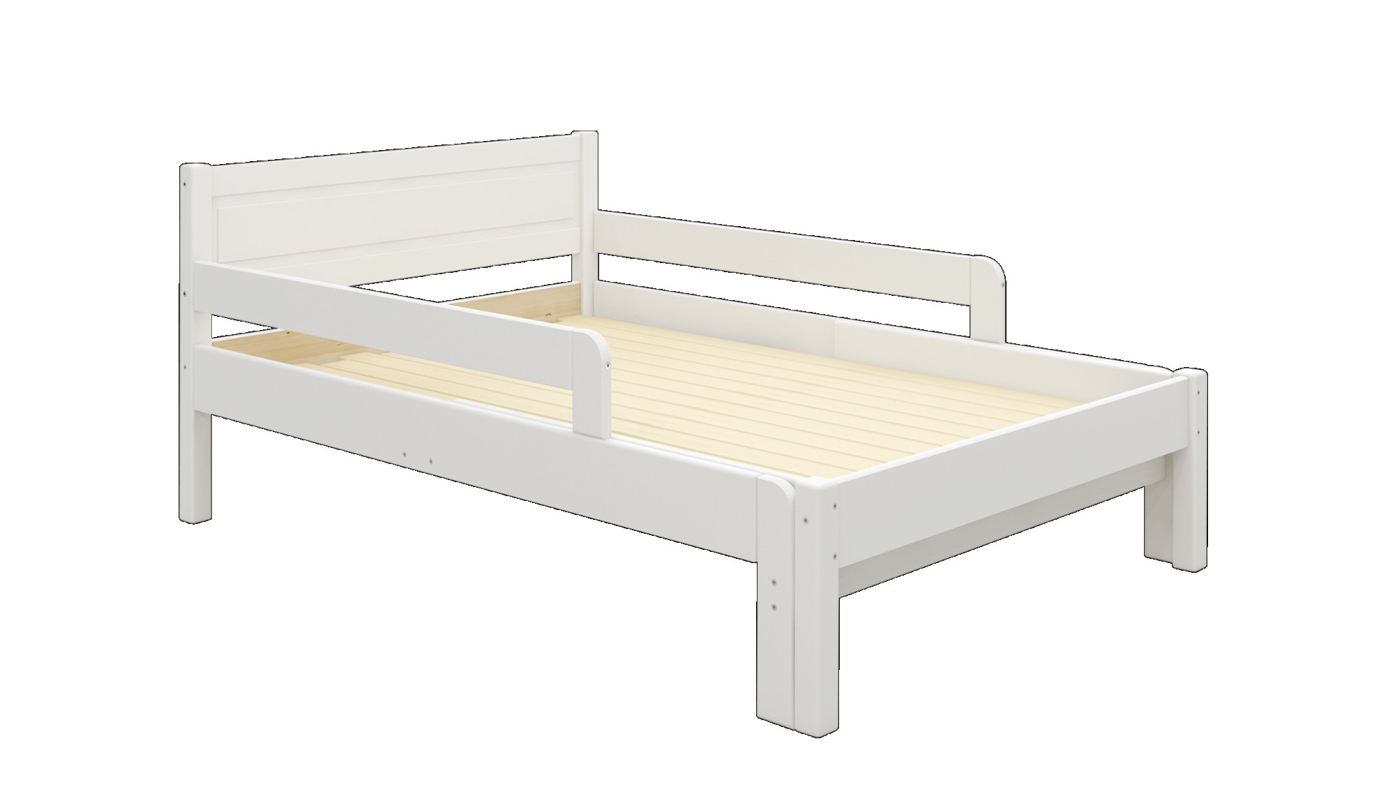 OTTO home Kinderbett »Hero, Bett, Massivholzbett, ausziehbar von 140 bis 200 cm«, aus massiver Kiefer, inklusive Lattenrost, Kassettenoptik, FSC®