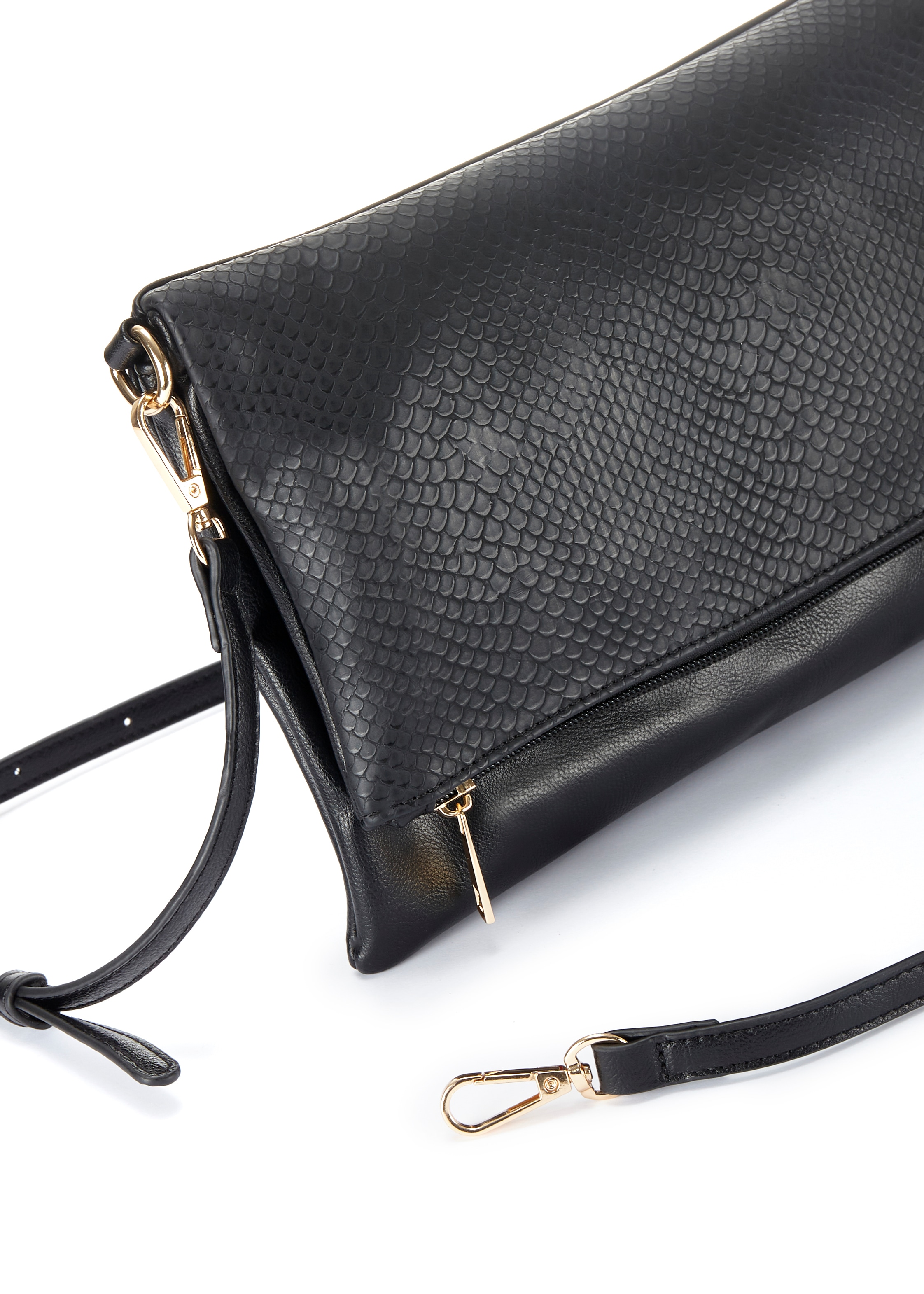 Vivance Umhängetasche »Clutch, Abendtasche, Minibag, Schultertasche, Crossbody Bag« Handtasche Damen zum Umhängen im geprägten Animal-Look VEGAN