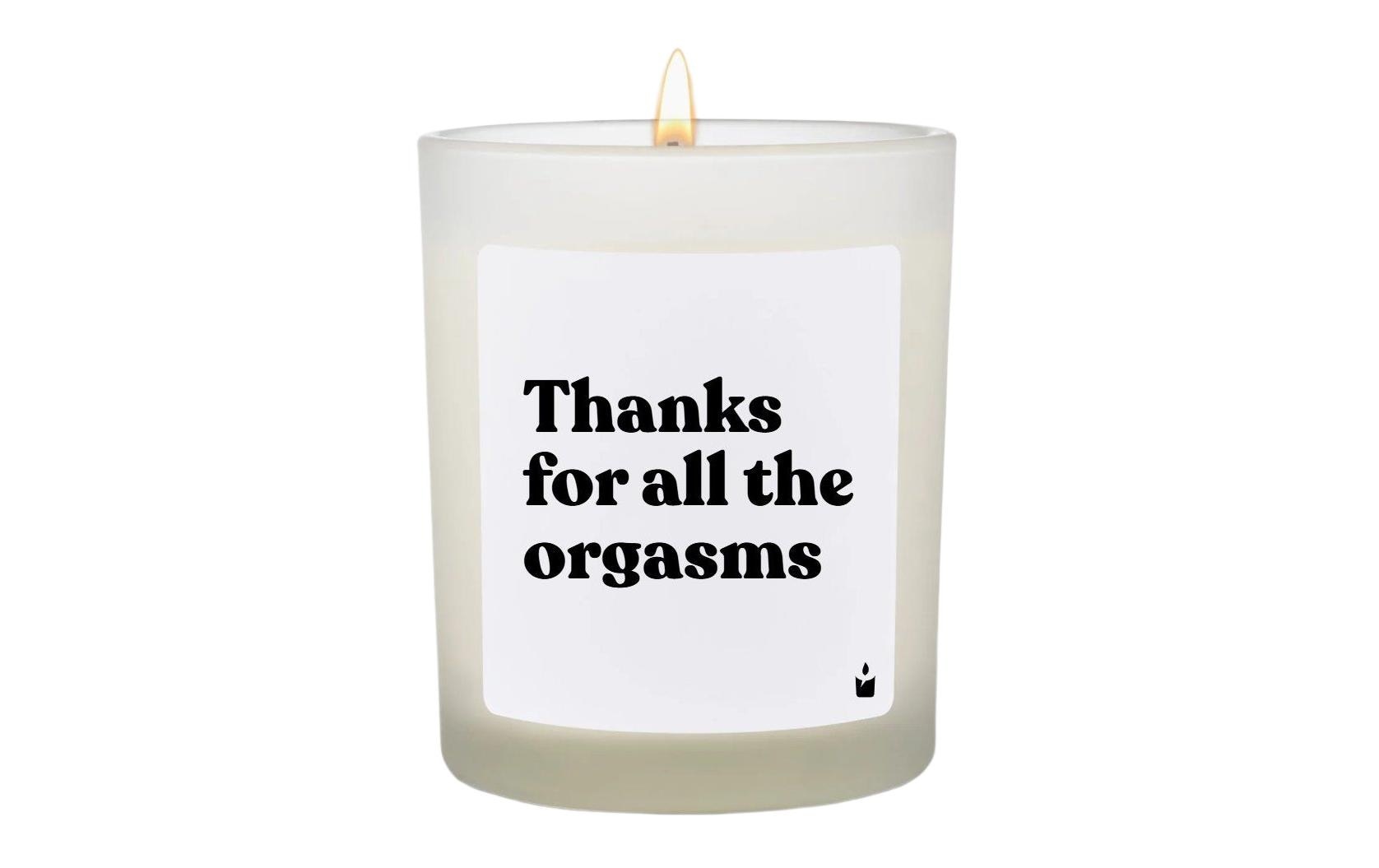 Image of Duftkerze "ChattyCandles Thanks for all the orgasms 6,7 x 8 cm"