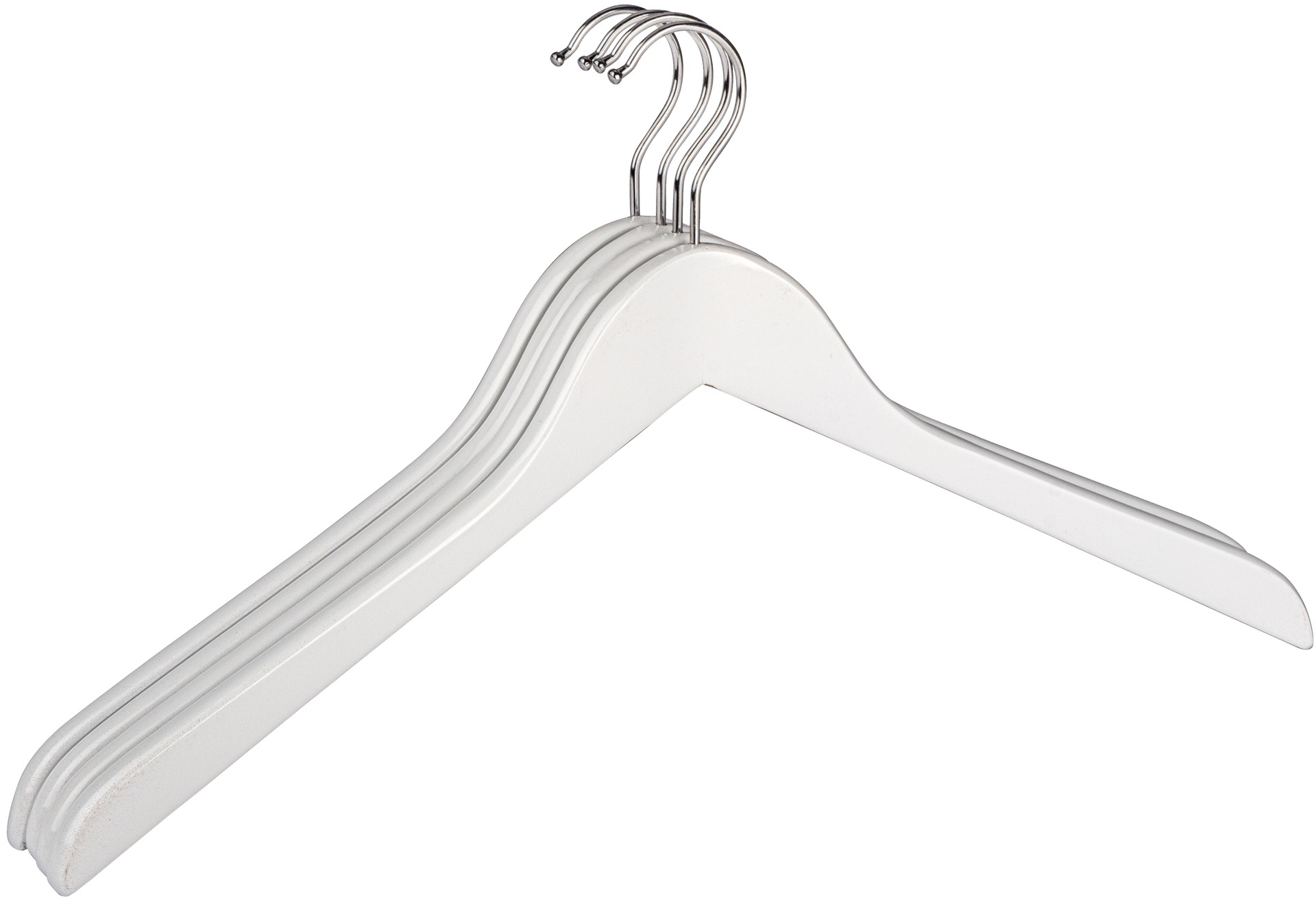 WENKO Cintre à vêtements »Blanca« weiss-lackiertes Holz, 44 cm