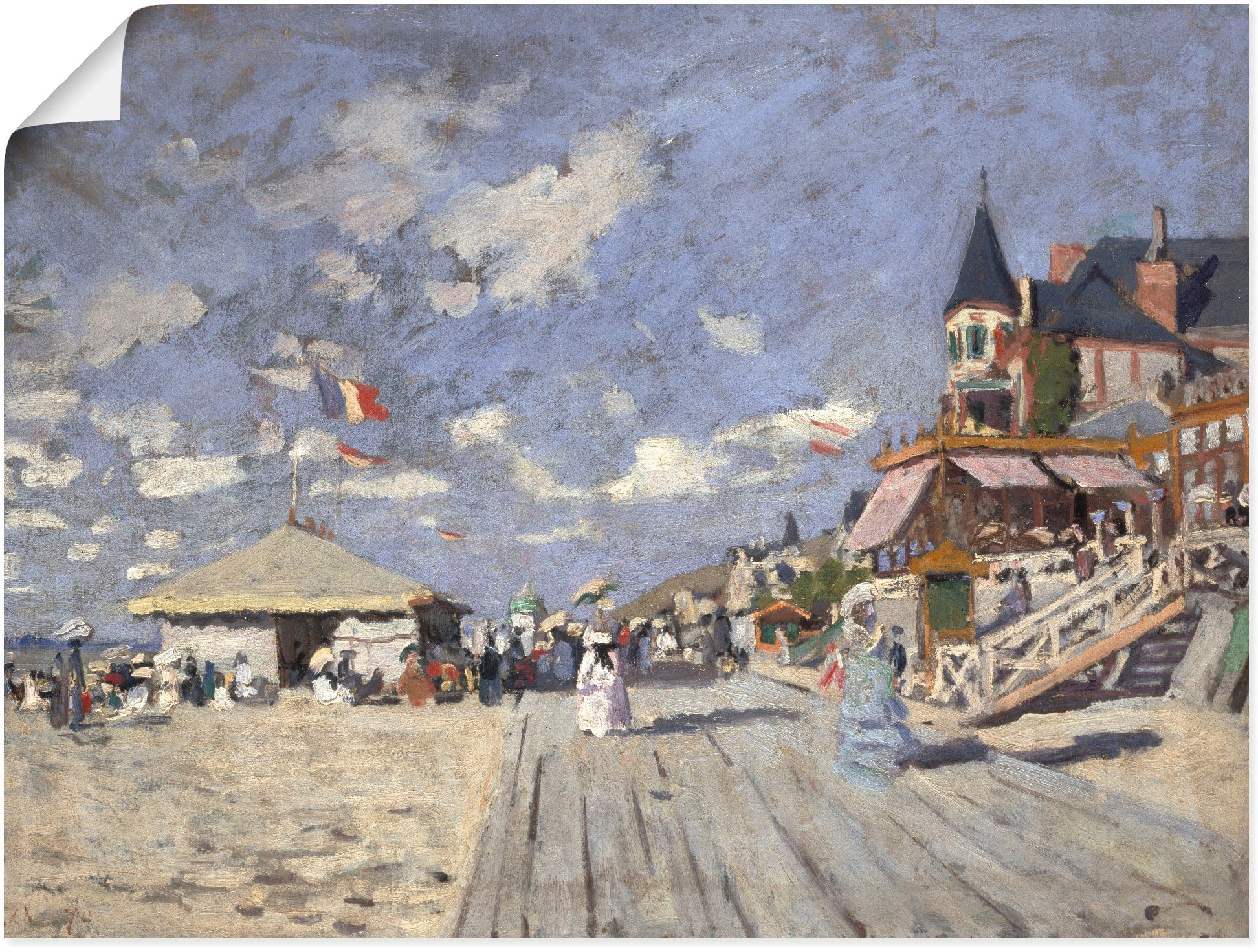 Image of Artland Wandbild »Am Strand von Trouville. 1870.«, Frankreich, (1 St.), in vielen Grössen & Produktarten -Leinwandbild, Poster, Wandaufkleber / Wandtattoo auch für Badezimmer geeignet bei Ackermann Versand Schweiz