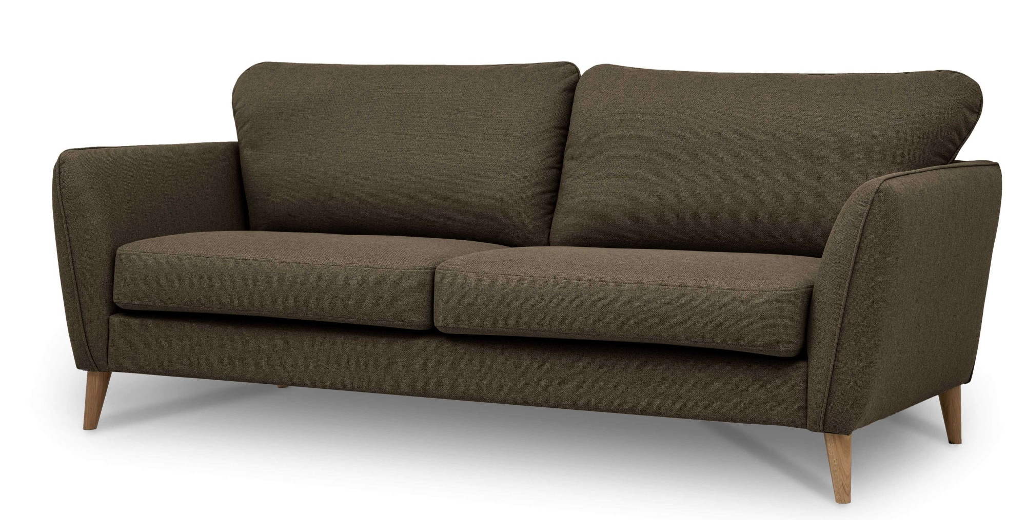 Home affaire 3-Sitzer »MARSEILLE 3er Sofa 206 cm, Cord, Flachgewebe, Struktur, Webstoff«, Massivholzbeine Eiche, Landhausstil, Wellenunterfederung