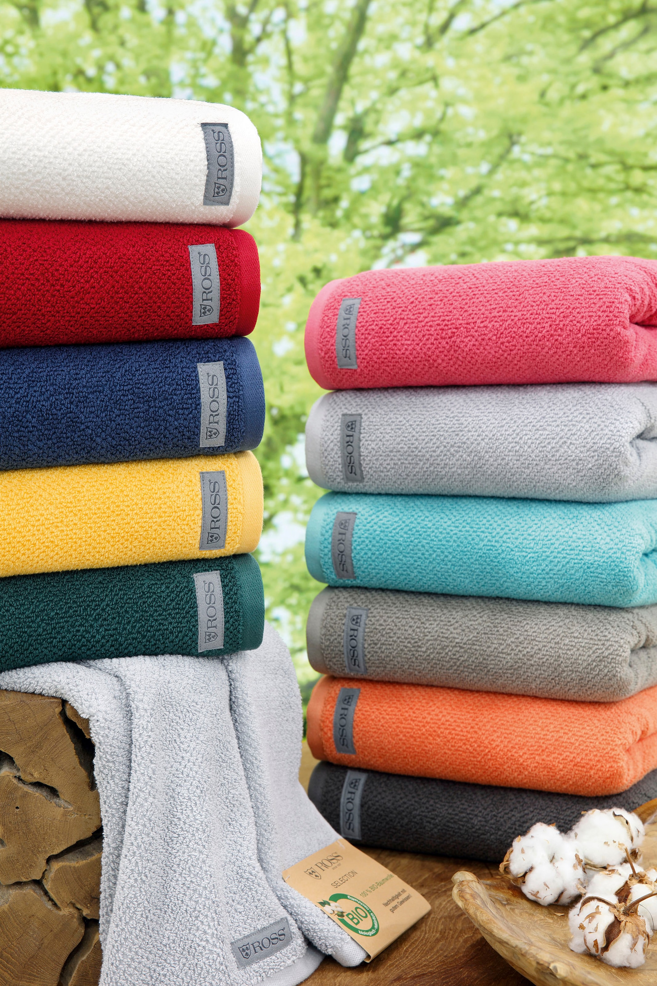 Trendige ROSS Handtücher »Selection«, (2 St.), 100 % Bio-Baumwolle ohne  Mindestbestellwert shoppen