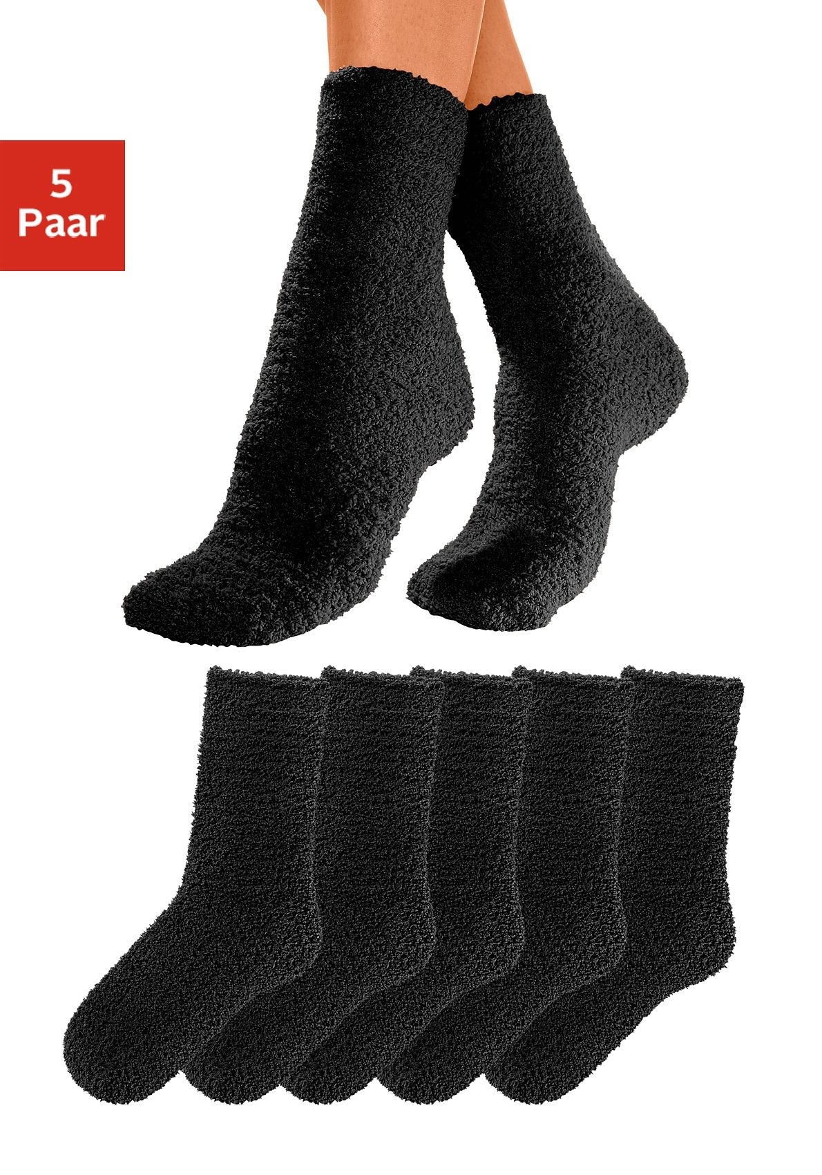 Image of Lavana Kuschelsocken, (5 Paar), ideal als Hausschuhersatz bei Ackermann Versand Schweiz