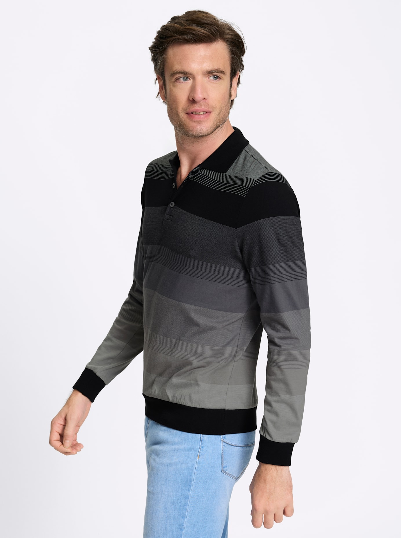 Marco Donati Polo à manches longues »Langarm-Shirt« 1