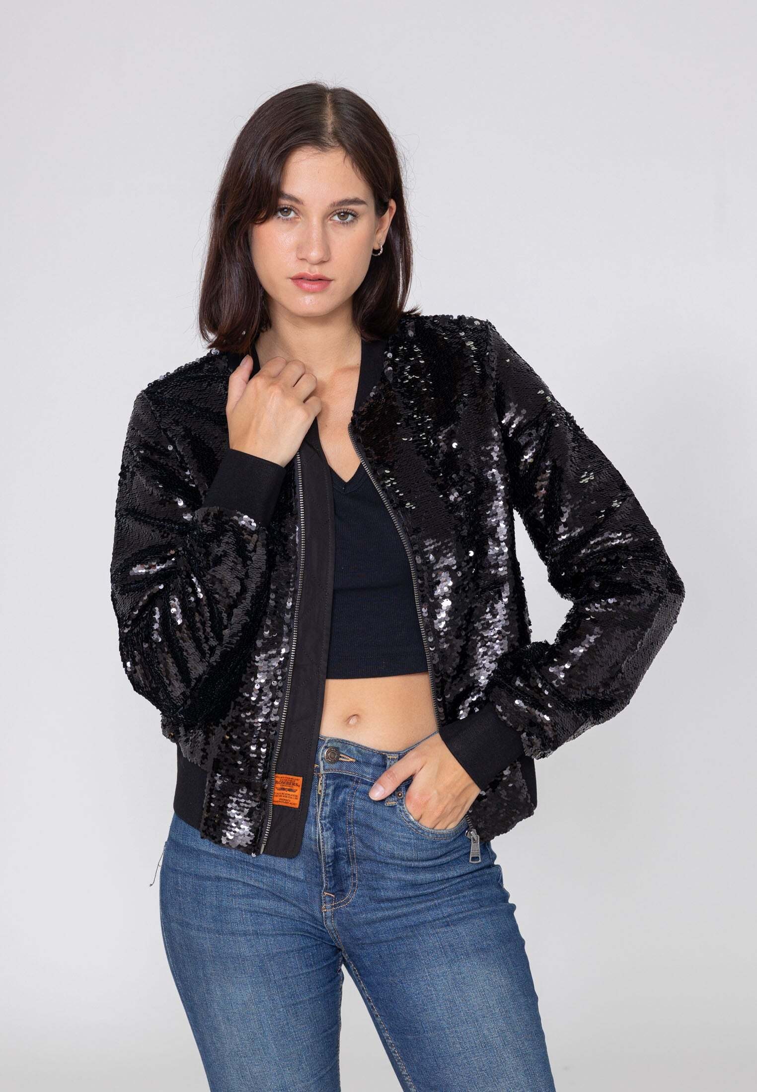 Bomberjacke »Bombers Original Bomberjacke Glitter W«