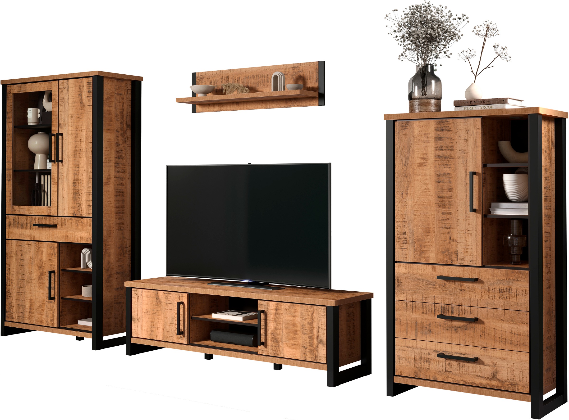 Image of Home affaire Wohnwand "Elda" Komplett-Set, 4 Stk. tlg.