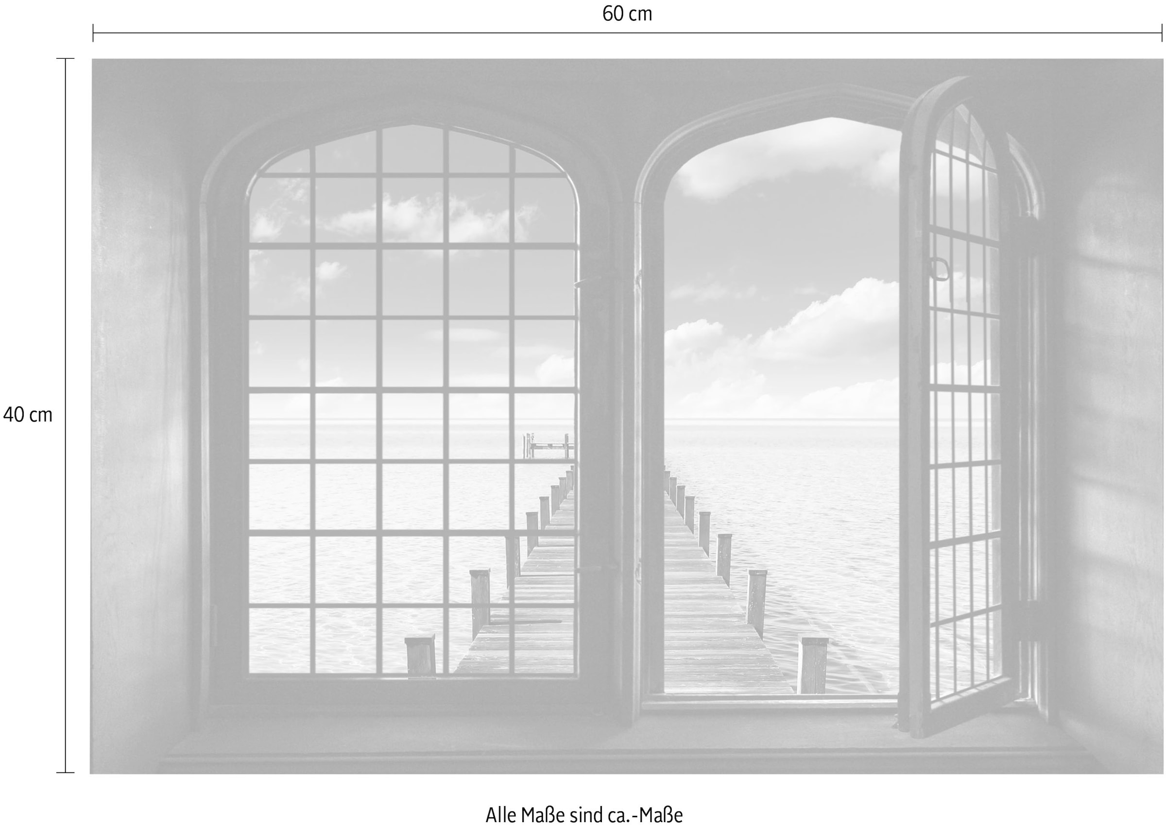 queence Wandsticker »Bora Bora« Wandsticker, Wandbild, selbstklebend, 3D, Fenster