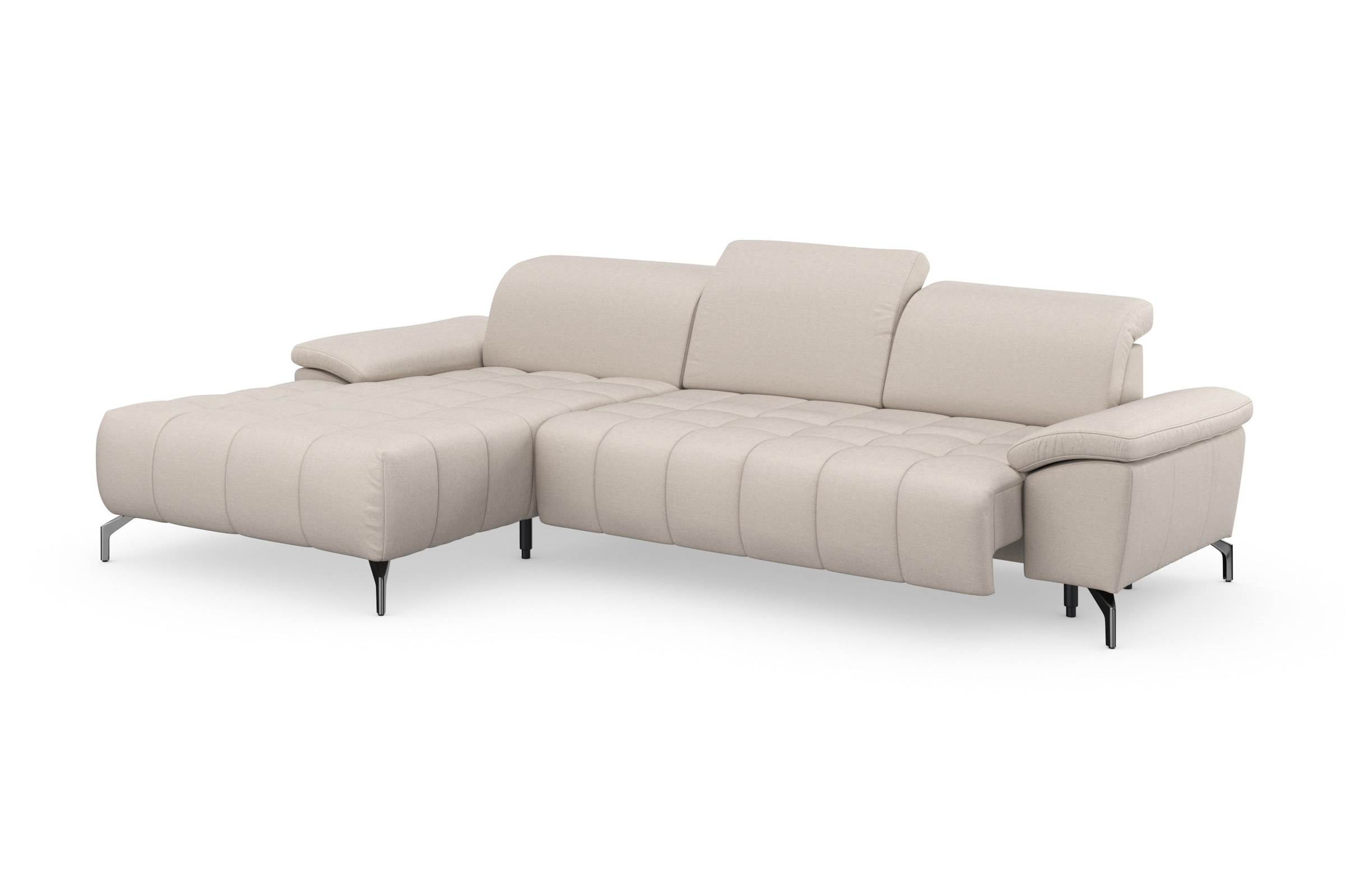 sit&more Ecksofa »Cool L-Form«, wahlweise mit Kopfteilverstellung und Vorziehsitz, motorisch