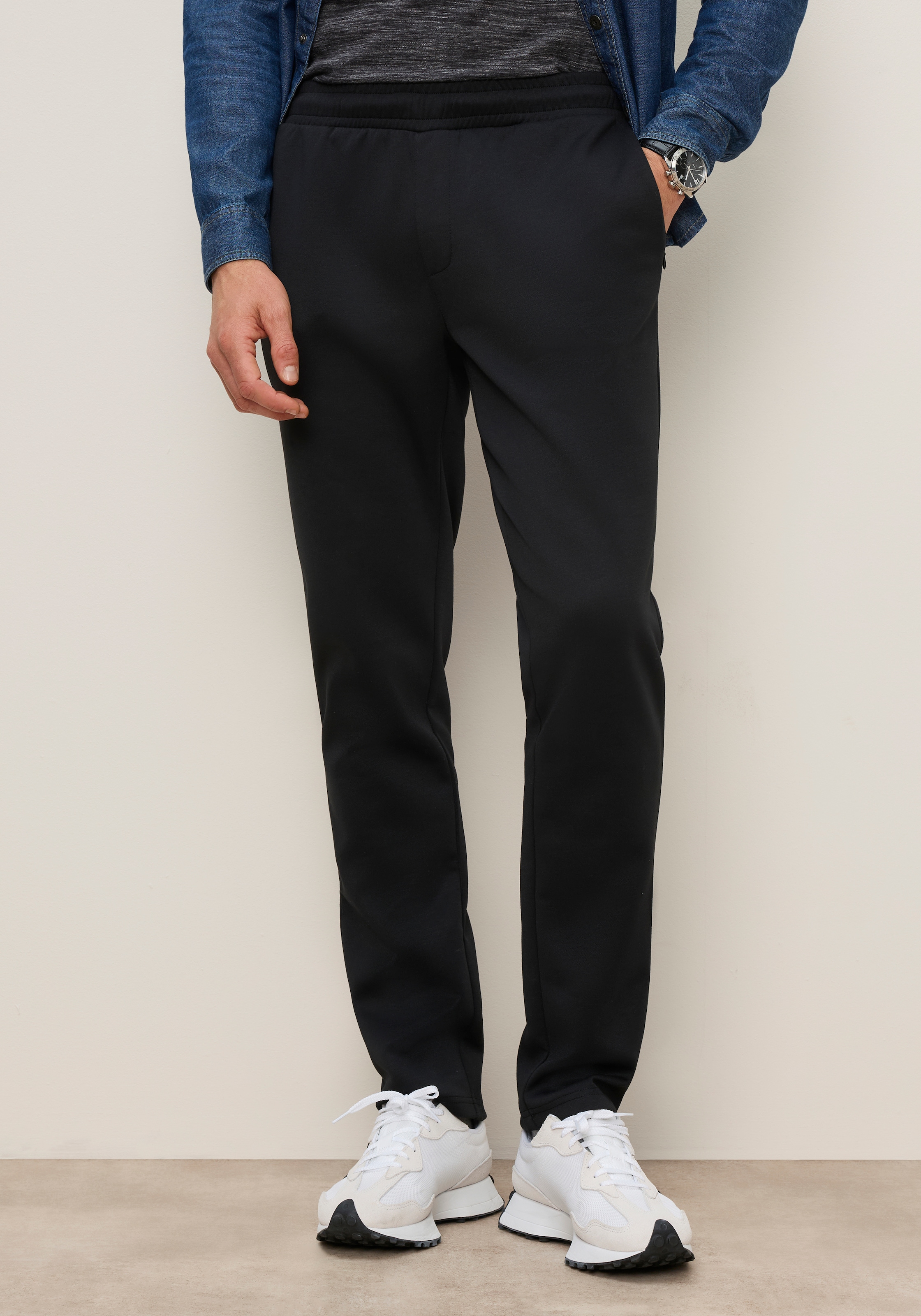 Image of Bruno Banani Jogger Pants Gerade Beinform, Regular Fit, mit Gummizug und Bindeband
