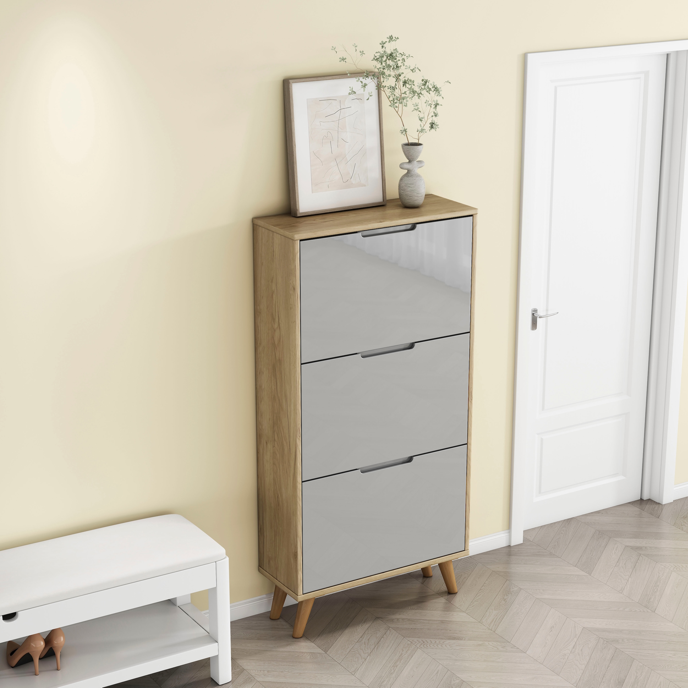 GOODproduct Schuhschrank »Lund« FSC-zertifiziertem Holz, ABS-Kanten, Breite 62 cm