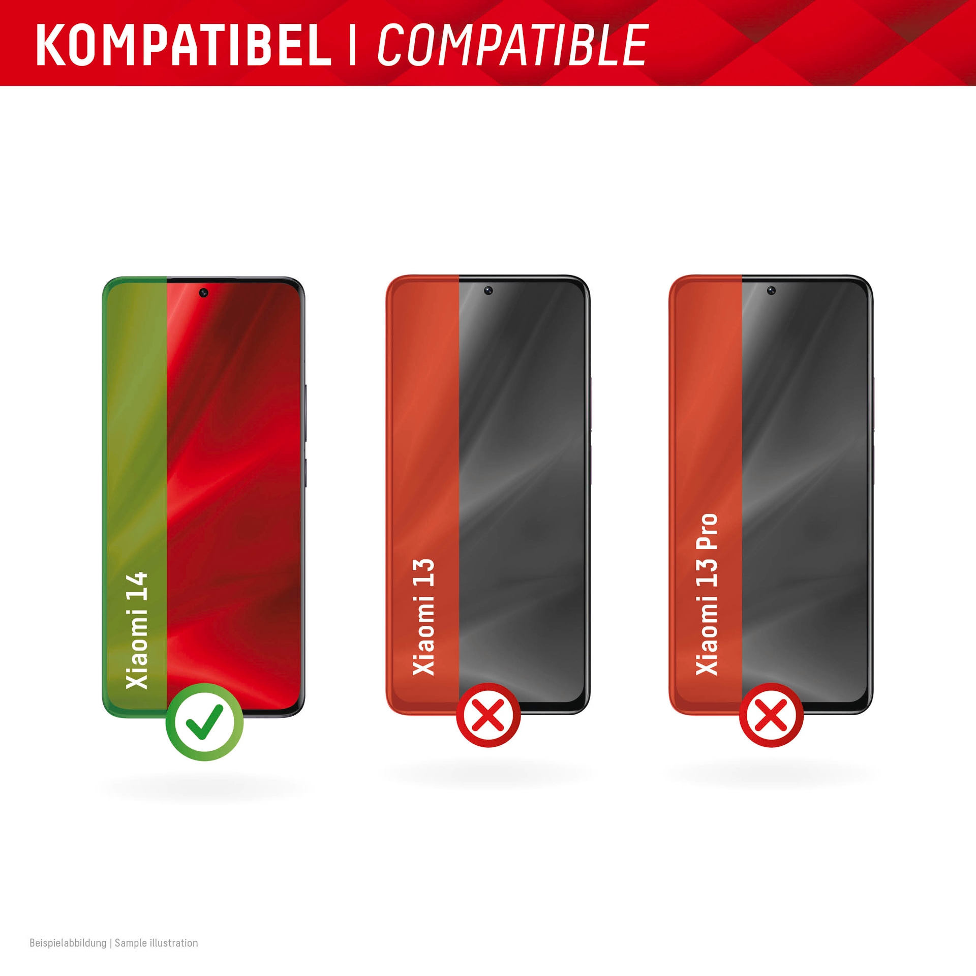 Displex Displayschutzglas »Real Glass« für Xiaomi 14 1 Stk. tlg. Bildschirmschutz, Displayschutzfolie,Einfach anbringen,kratz-&stossfest