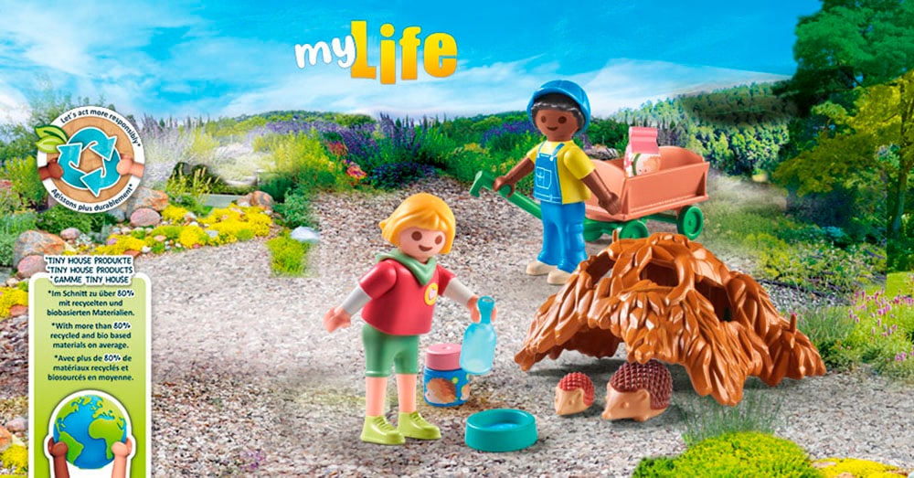 Playmobil® Jeu de construction »Pflege der Igelfamilie (71512), My Life« Made in Europe