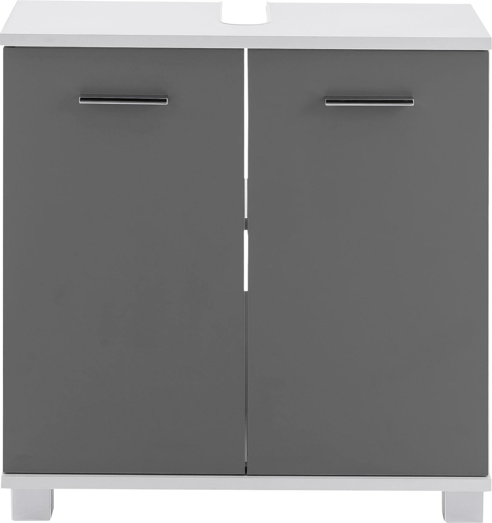 Schildmeyer Waschbeckenunterschrank »Lumo«, Breite 60 cm, mit 2 Türen & Metallgriffen