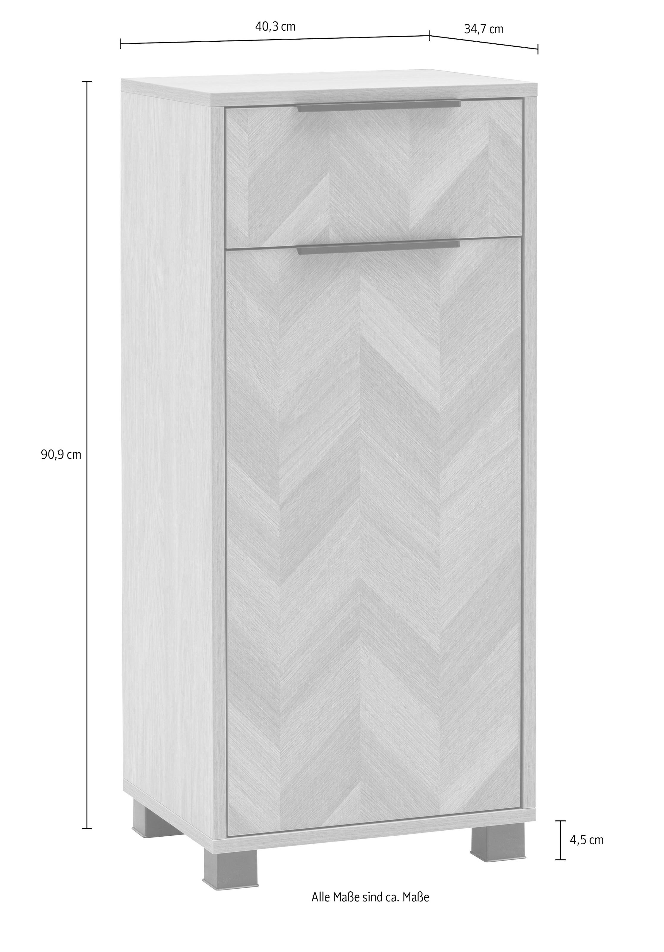 Schildmeyer Armoire intermédiaire »Piazza, Breite 40,3 cm« 1 cuis tlg. Made in Germany
