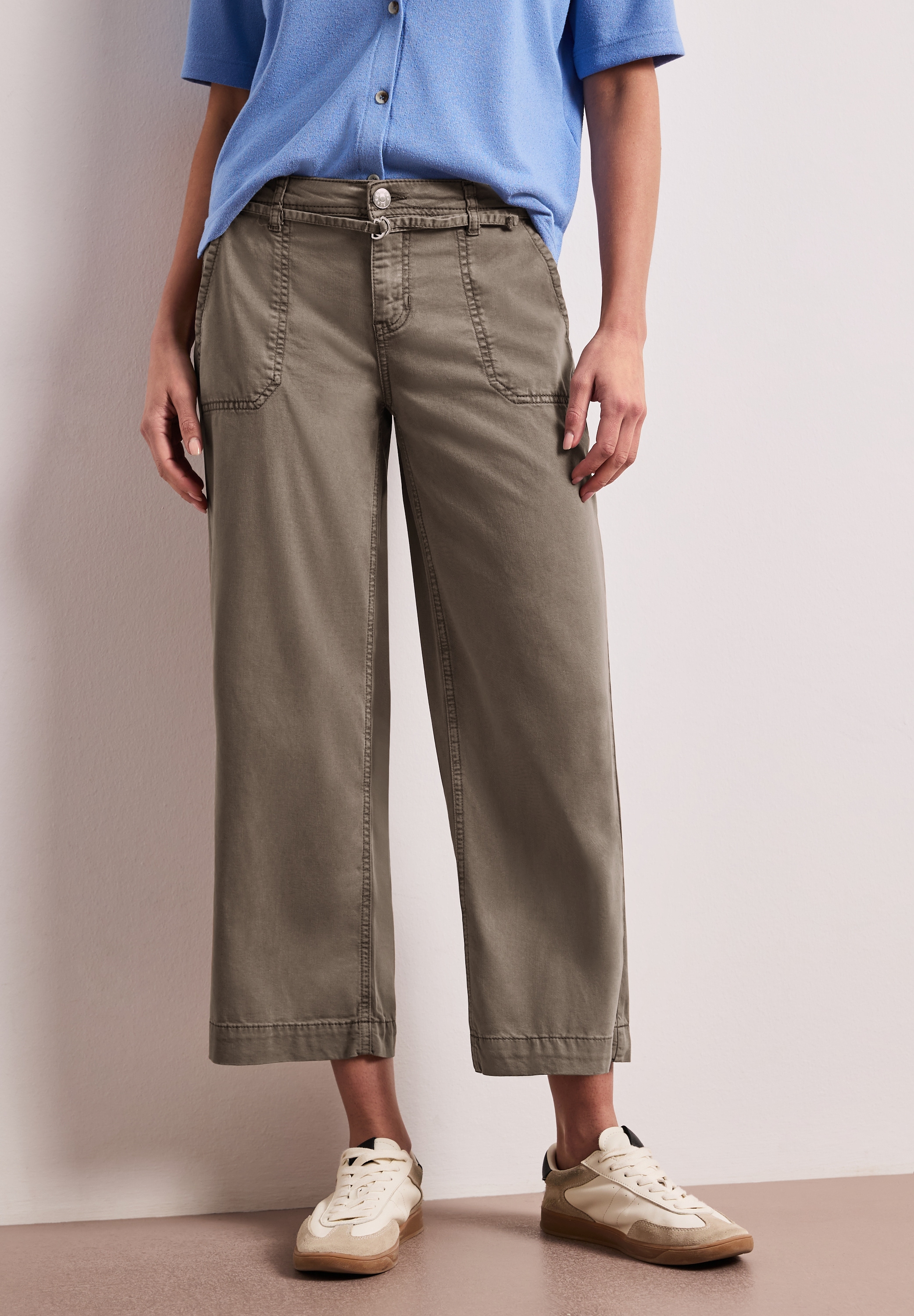 Image of STREET ONE Weite Jeans "Style Emee" Wide Leg Jeans mit Gürteldetail