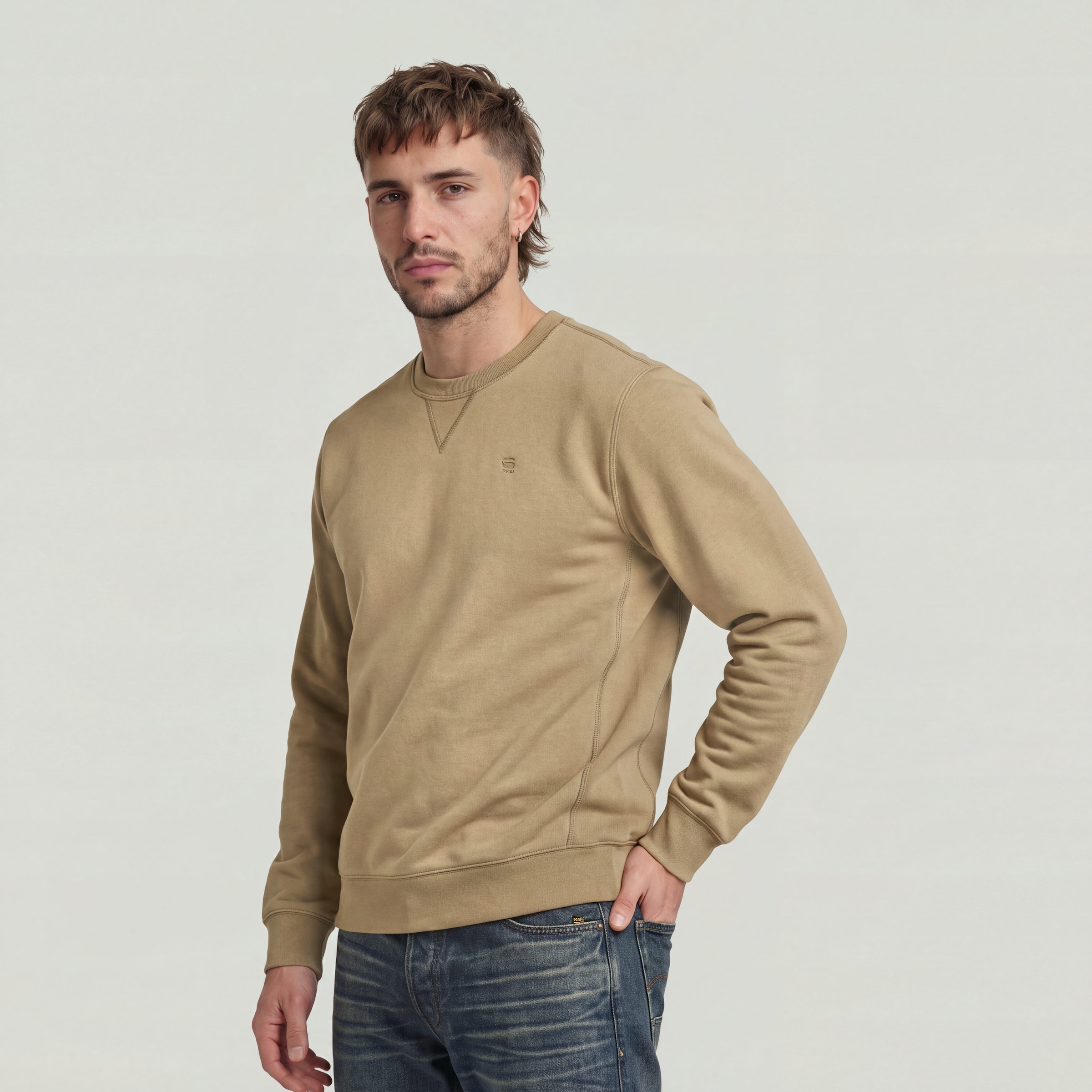 Image of G-STAR Sweatshirt "Premium Core", mit gerippten Einsätzen