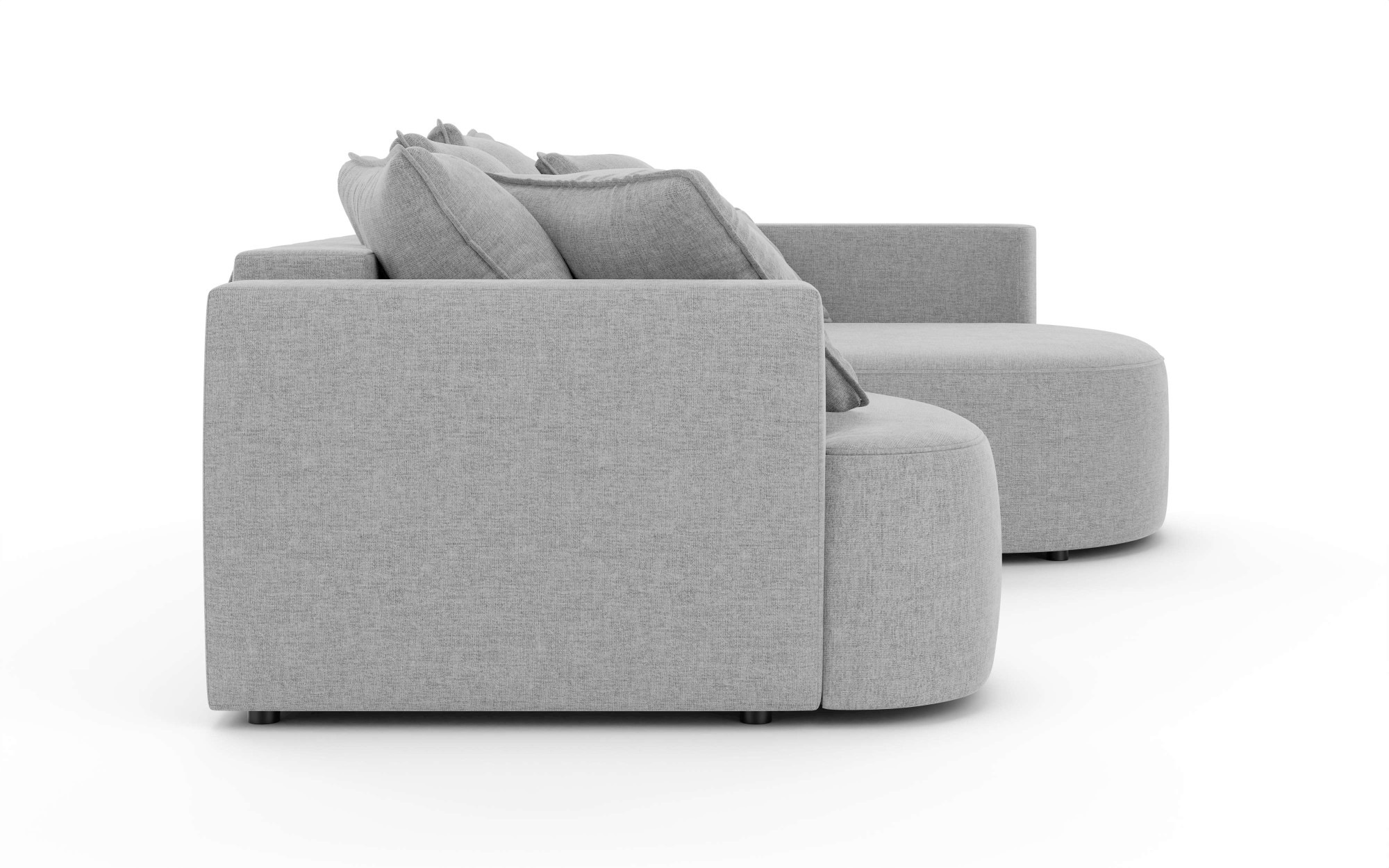 INOSIGN Ecksofa »Kahekili, Schlafsofa mit Bettkasten, Masse B/T/H: 255/181/90/ cm«, L-Form mit Wellenunterfederung, 7 Rückenkissen und 2 Zierkissen