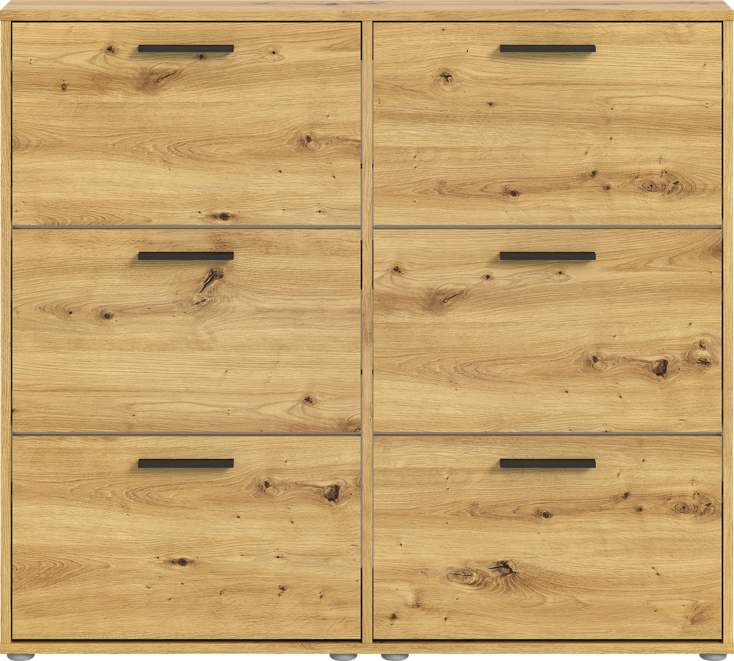 HBZ Schuhkommode »Sam Schuhkipper, Schuhschrank BxHxT 116x103x17 cm«, (1 St.), mit 6 Klappen