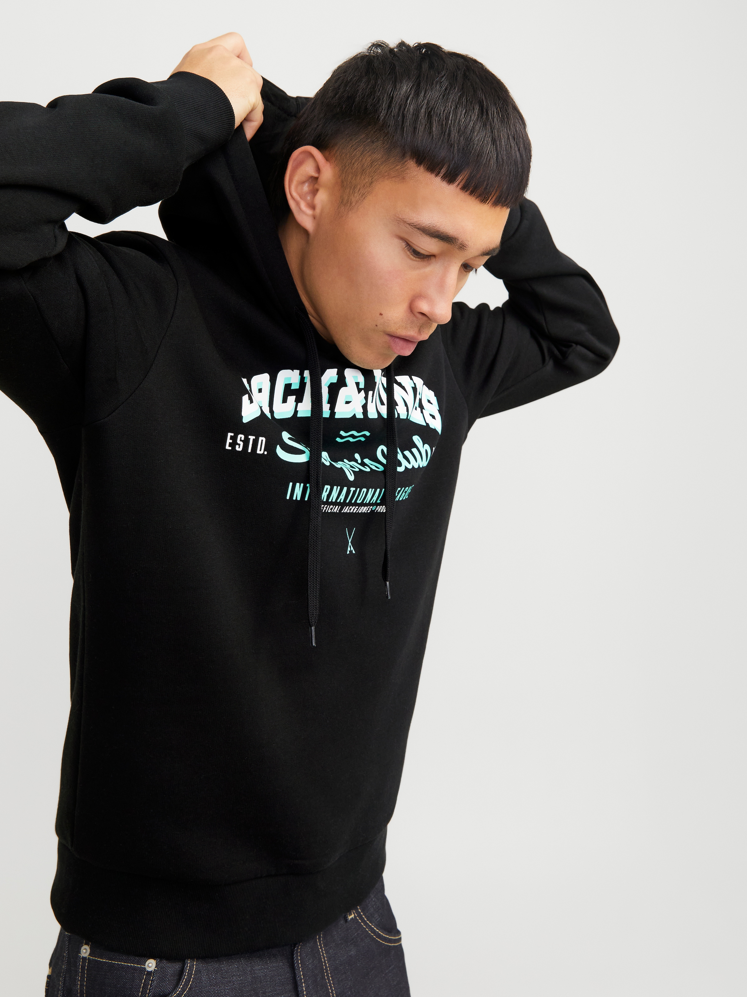 Jack & Jones Kapuzensweatshirt »JJELOGO SWEAT HOOD 2 COL 24/25 NOOS«, mit Logo Print