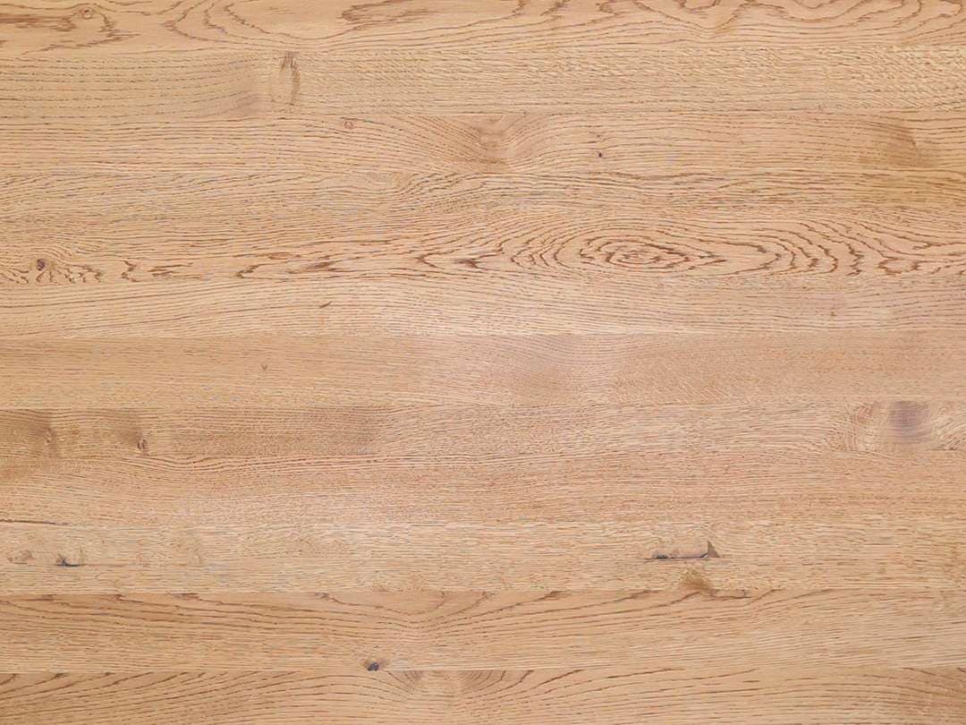 GOODproduct Esstisch »»LOVRAN« Speisetisch, Küchentisch, Wohntisch, Esszimmertisch« Runder Tisch (110&120) aus Wildeiche Natur/Smoke mit Konus-Lamellenfuss