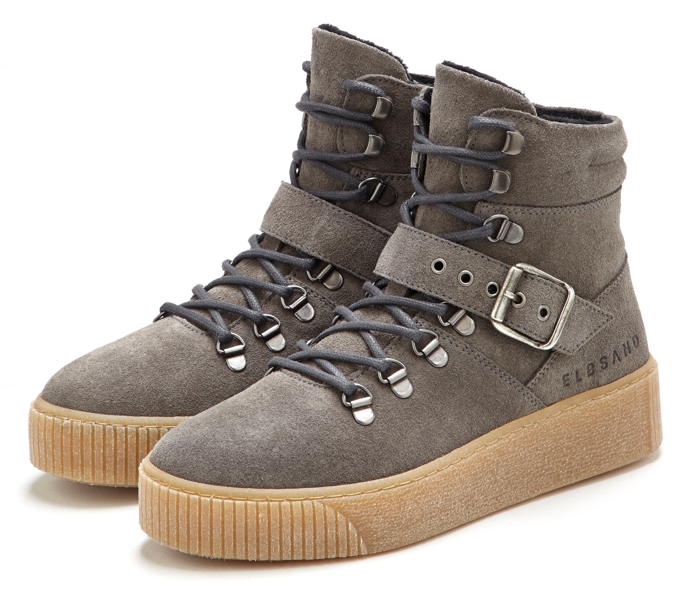 Elbsand Stiefelette, Boots aus weichem Leder mit Reissverschluss und Schnürung kaufen
