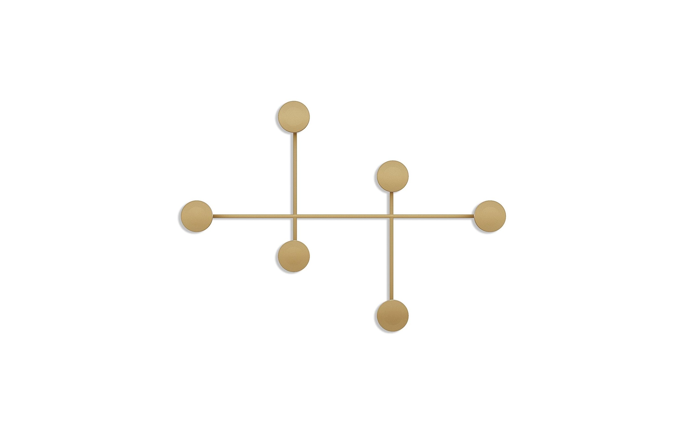 Image of Garderobenleiste "Wallxpert Dama 6 Haken, Gold"