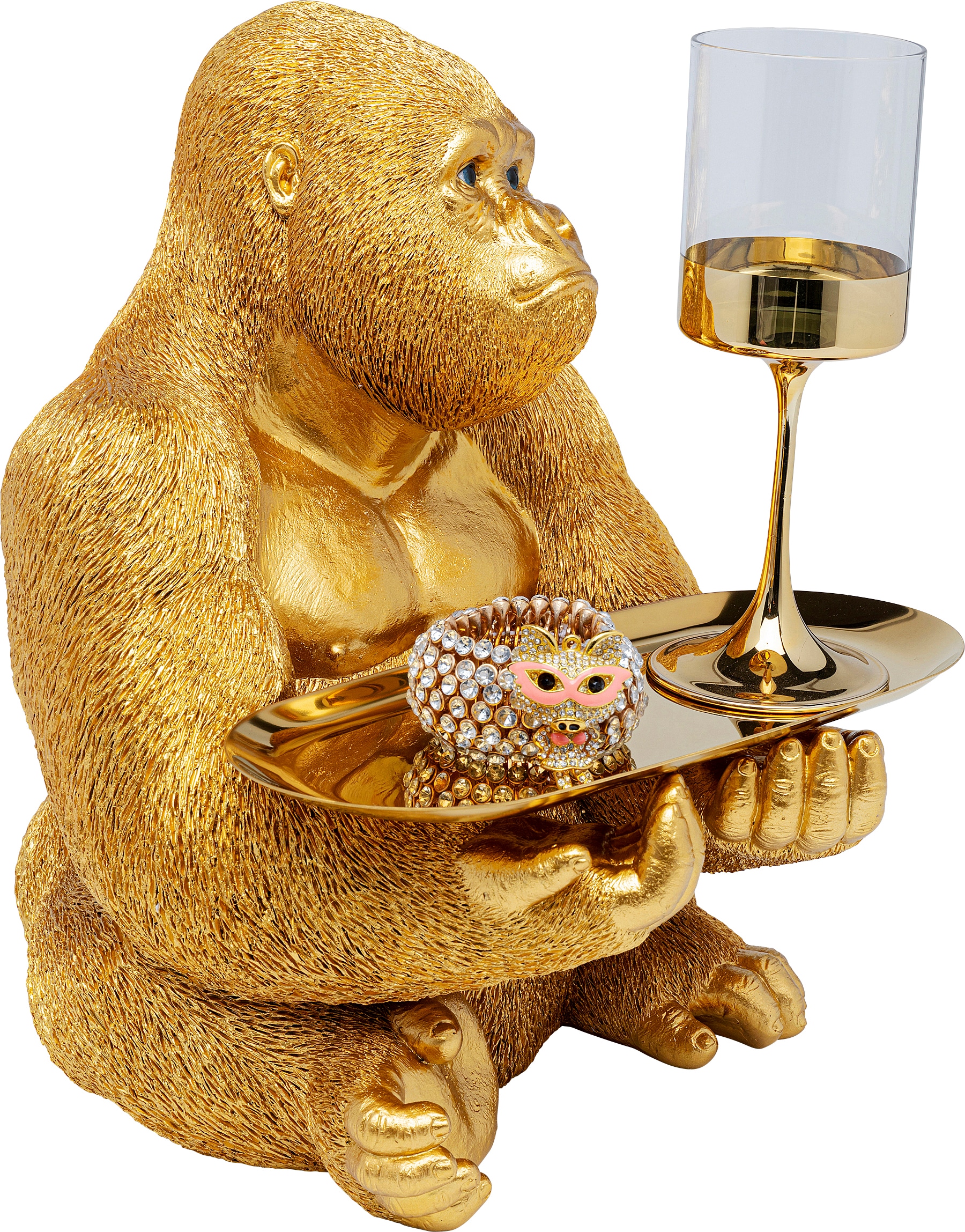 Kare Design Figurine de décoration »Gorilla Butler 37cm«