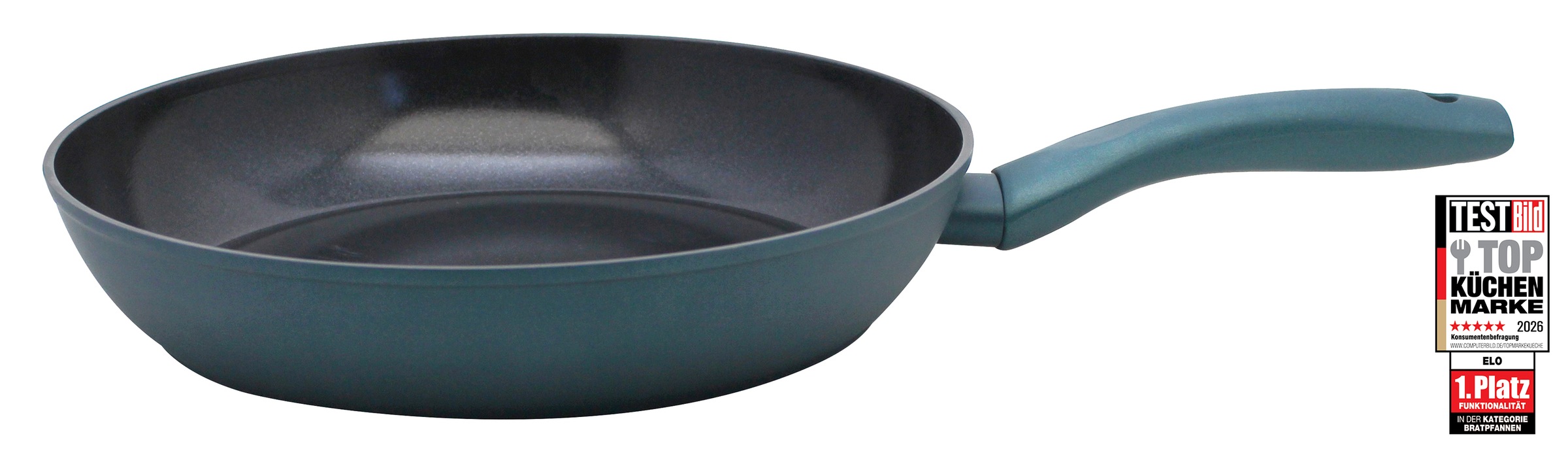 Image of Elo Basic Bratpfanne "Colorio mit farbigem Protektor" Aluminium 1 tlg. türkis mit passendem Pfannenschoner
