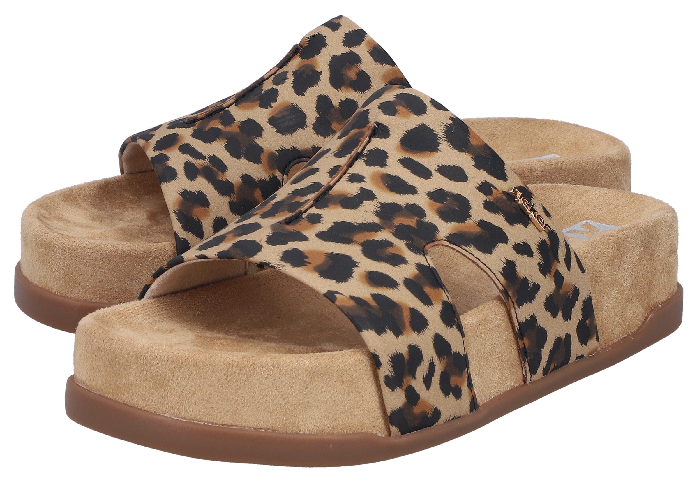 Rieker Pantolette  chaussure d’été, chaussure de plage, chaussure de vacances en look léopard
