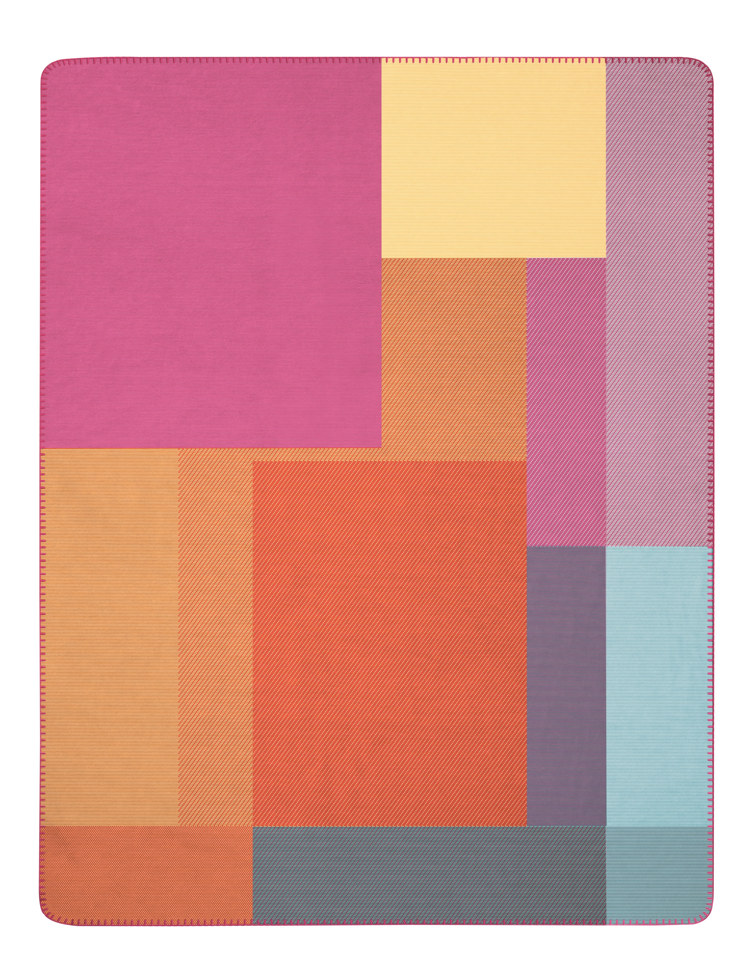 Image of Biederlack Wohndecke "Wohndecke Cinque Terre" sommerliche Kuscheldecke mit Zierstich