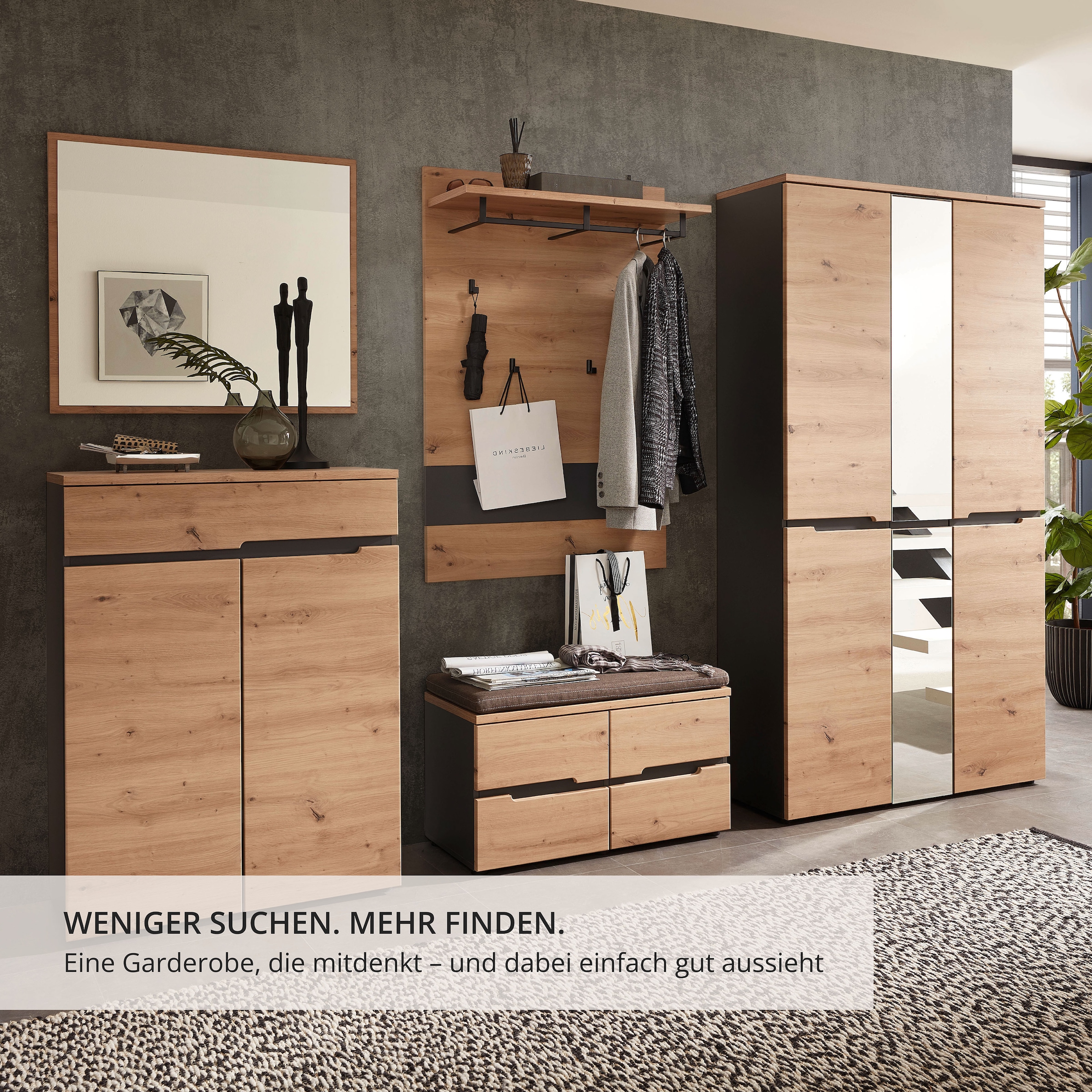 Innostyle Garderobenschrank »MEMPHIS« OTTOs Choice,  Artisan Eiche Optik, viel Stauraum