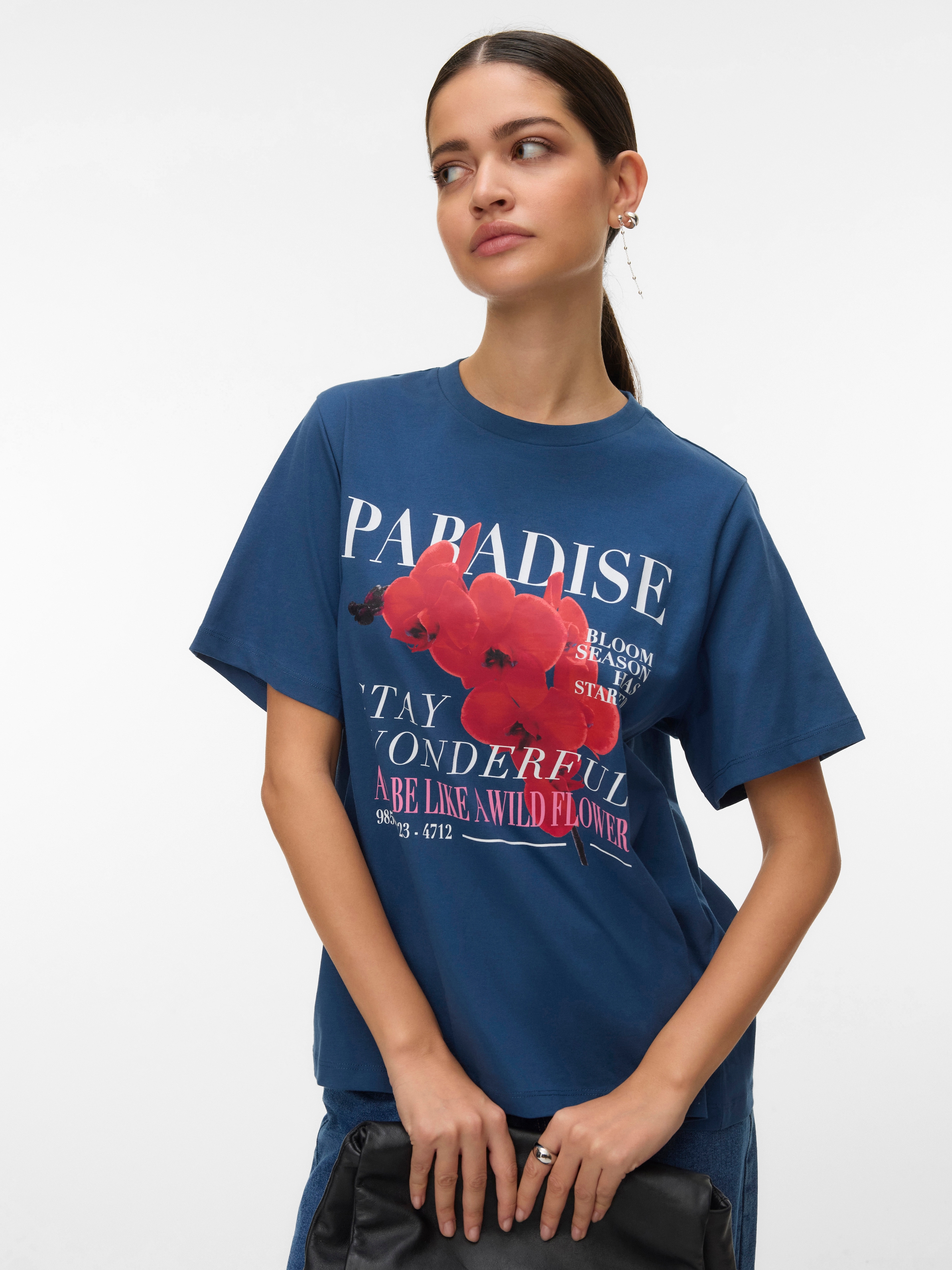 Vero Moda T-shirt à manches courtes »VMURENA CATY SS TOP BOX JRS« mit floralem Print