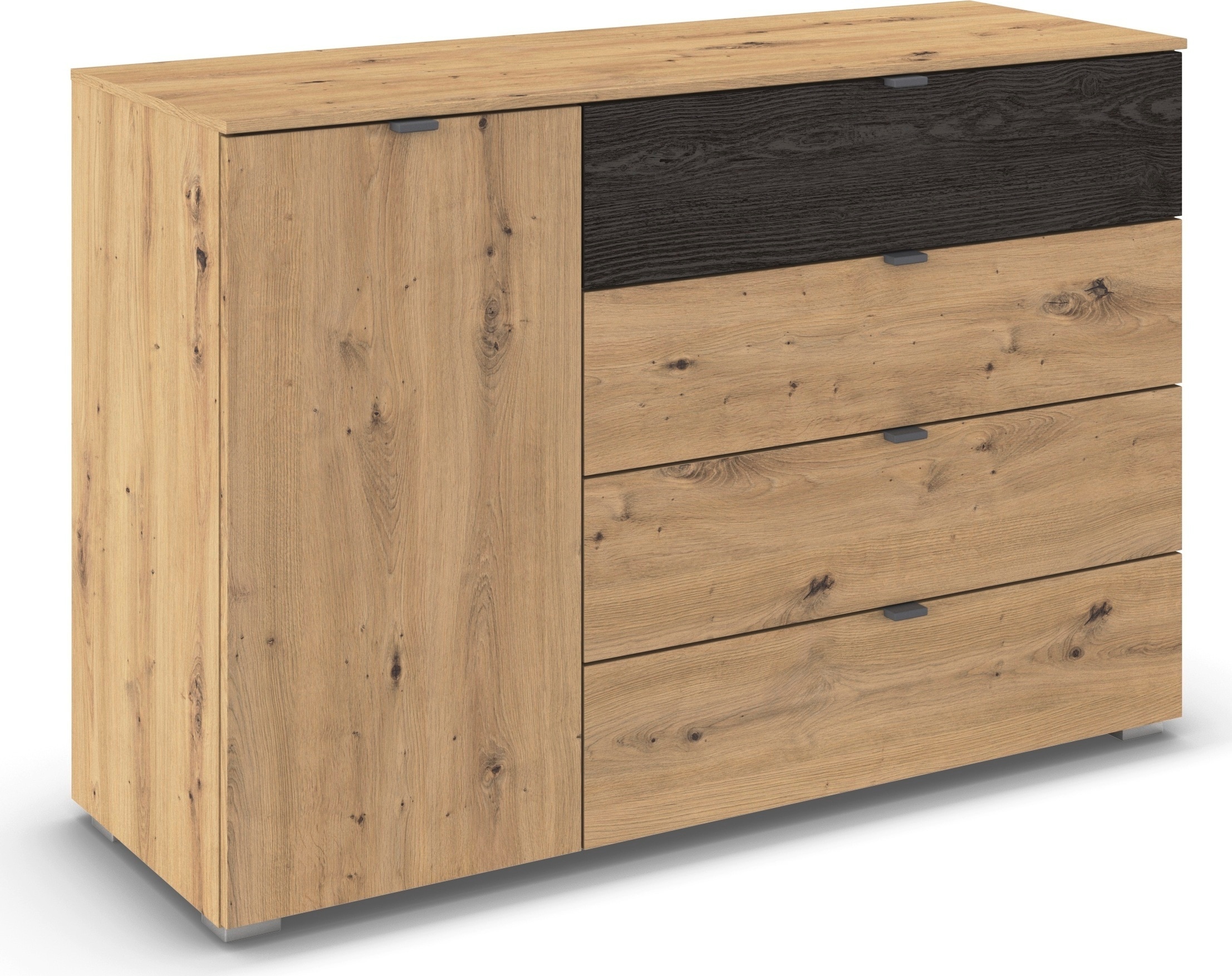 Image of rauch Kombikommode "Sideboard Kombikommode Schubladenkommode APOLLON" Breite 120 cm, Höhe 81 cm, 1 Tür, 4 breite Schubladen, Einlegeböden verstellbar MADE IN GERMANY