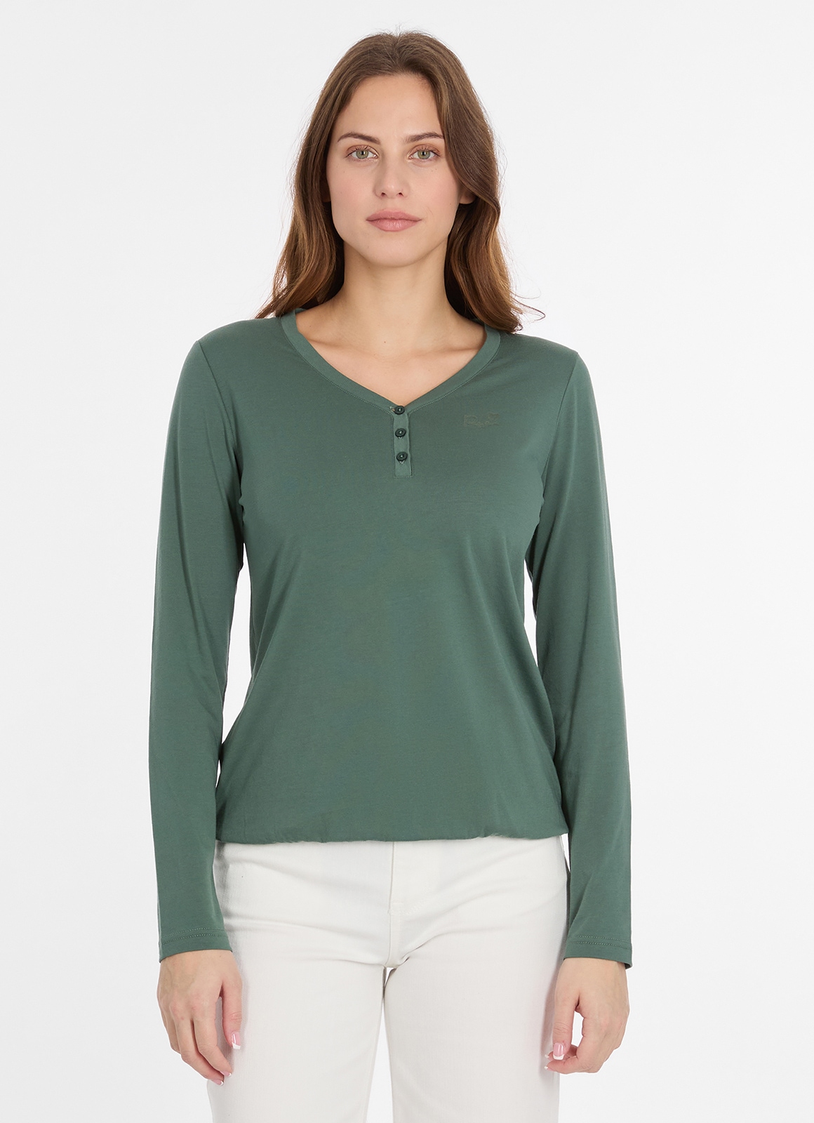 Image of Ragwear Langarmshirt "PINKKI" mit kurzer Knopfleiste