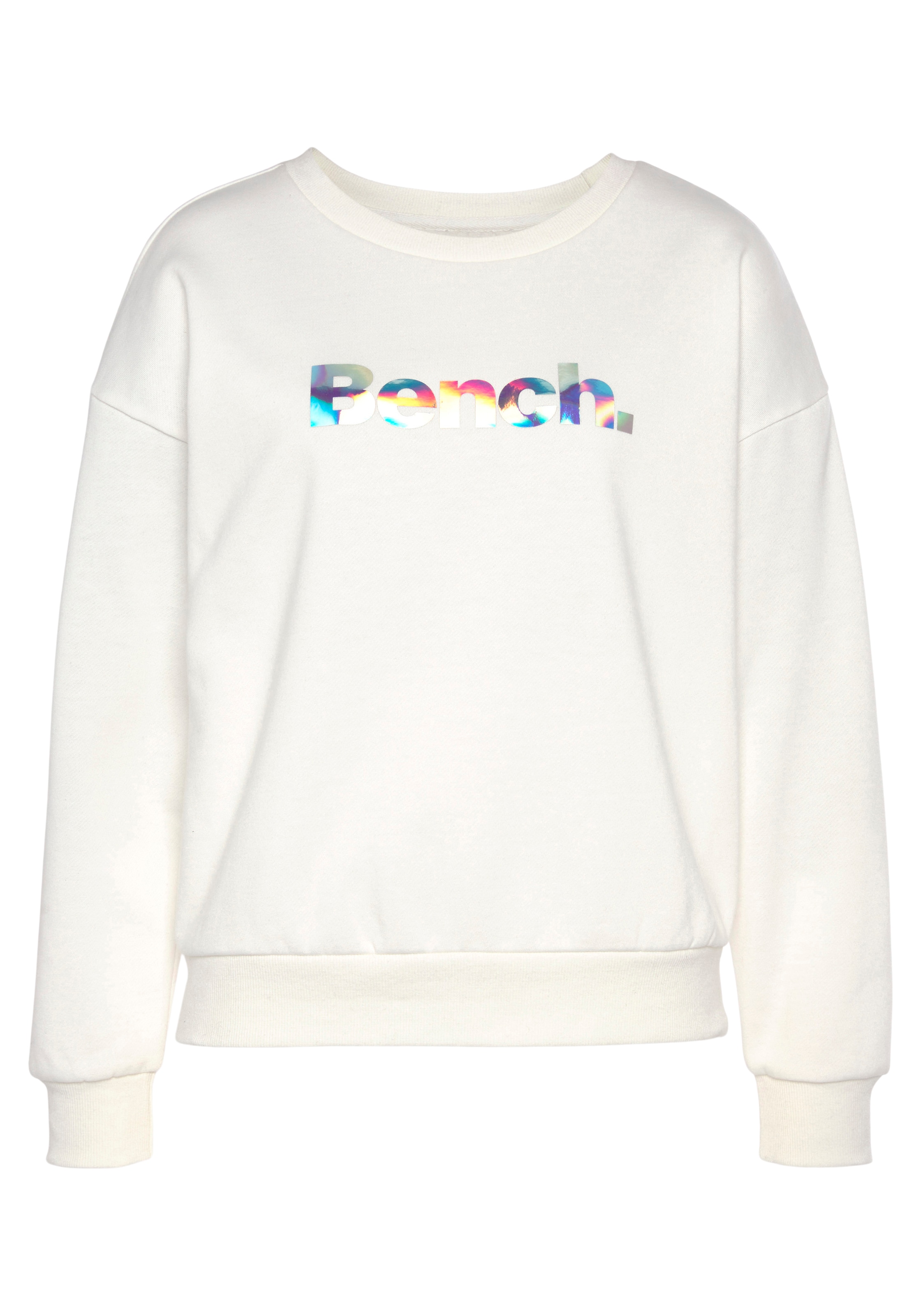 Bench. Loungewear Sweatshirt, mit glänzendem Logodruck, Loungewear