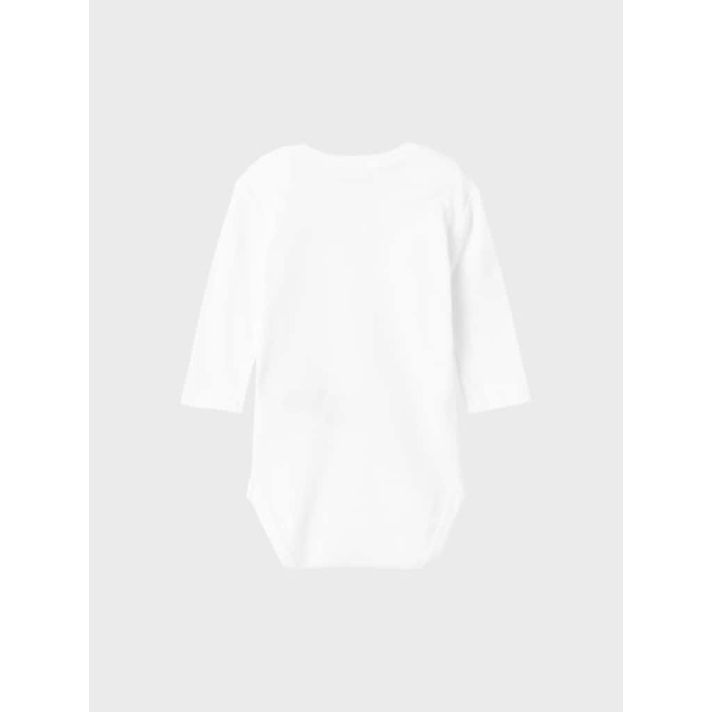 Name It Schlafanzug »NBNBODY 2P LS SOLID WHITE NOOS«, (Set, 2 tlg.)